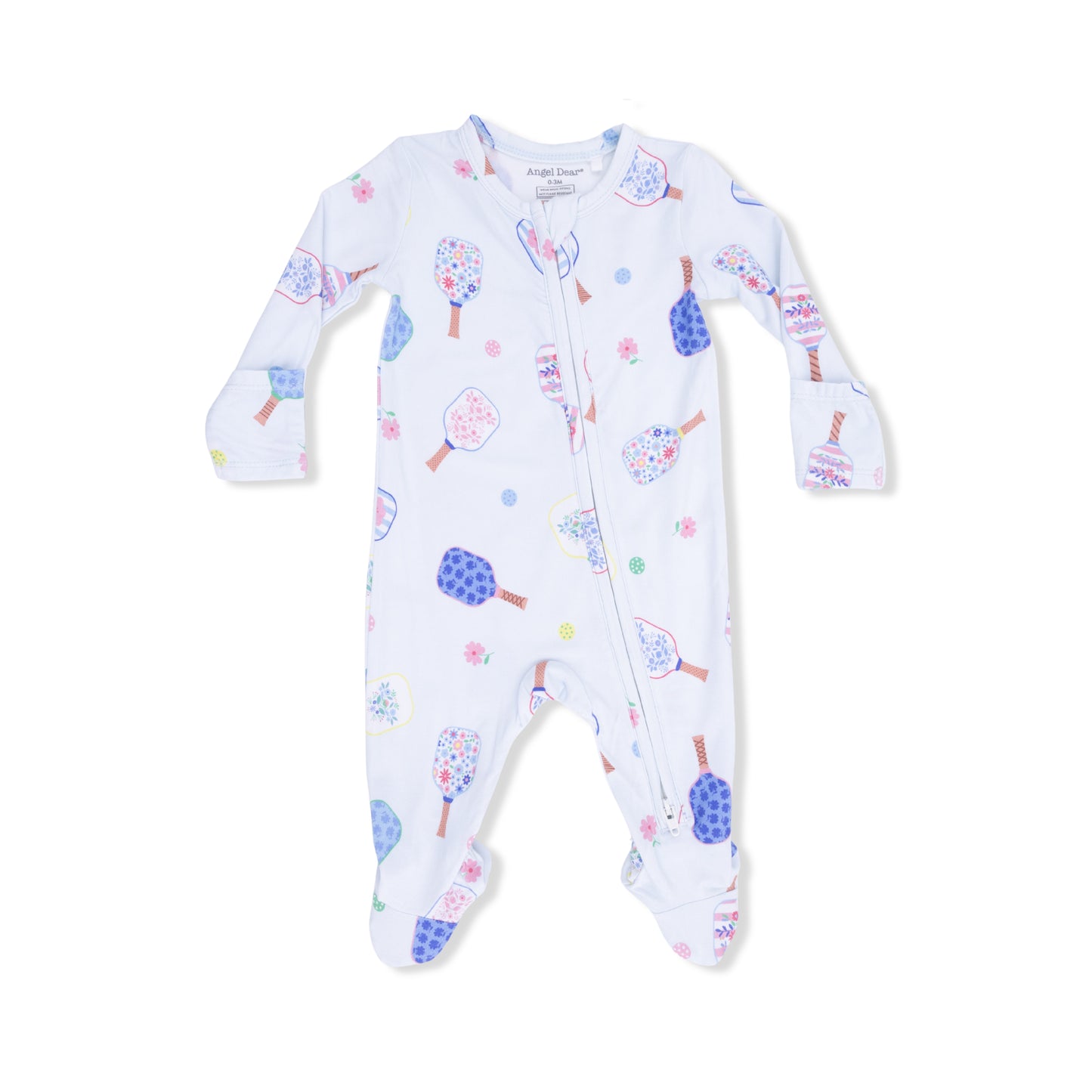 Floral Pickleball - 2 Way Zipper Footie-Angel Dear