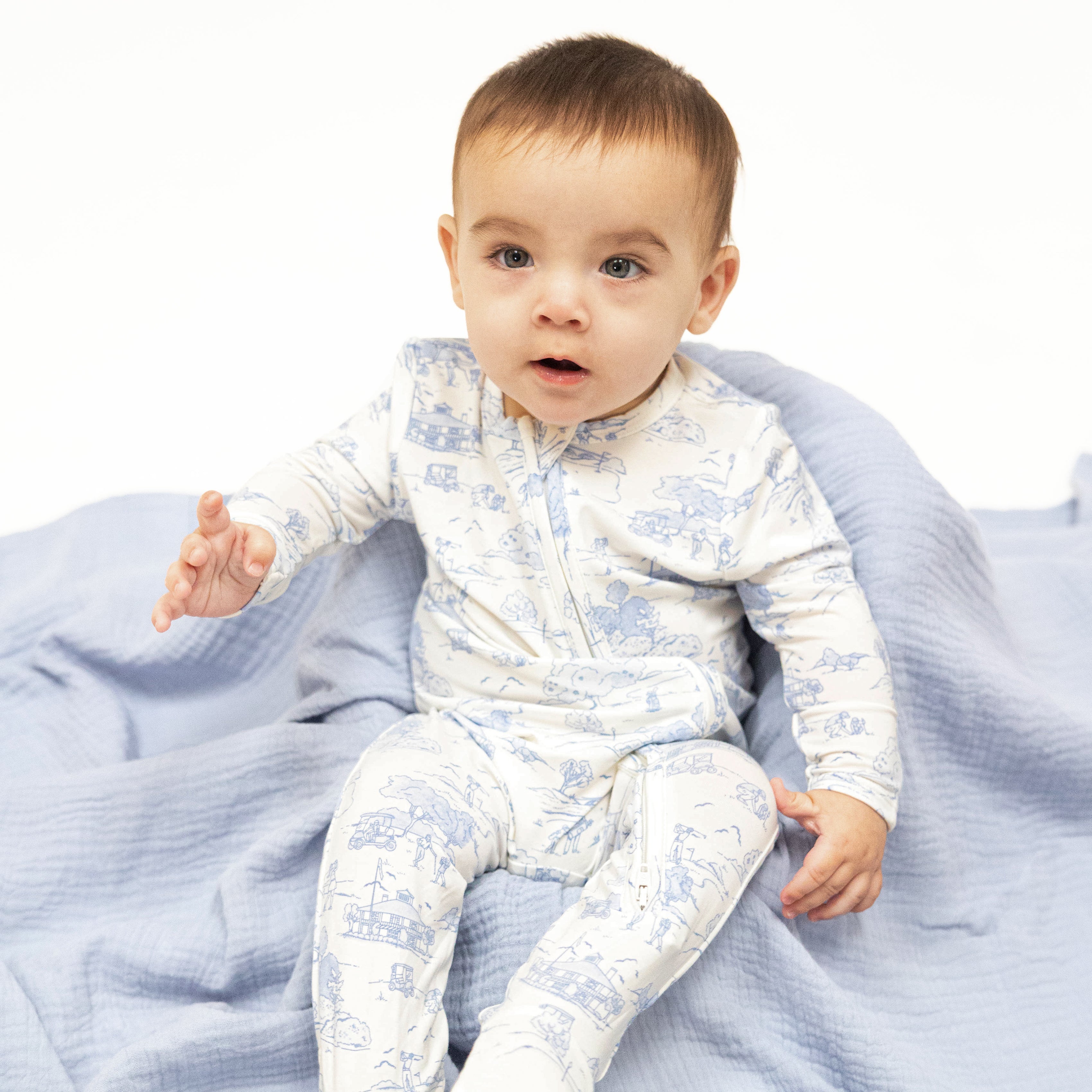 Golf Toile - 2 Way Zipper Footie-Angel Dear