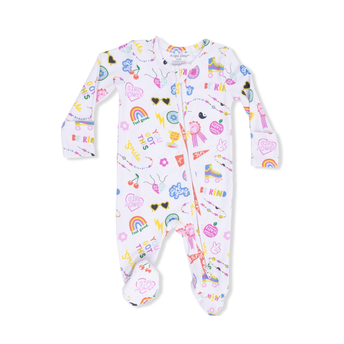 Girl Power - 2 Way Zipper Footie-Angel Dear