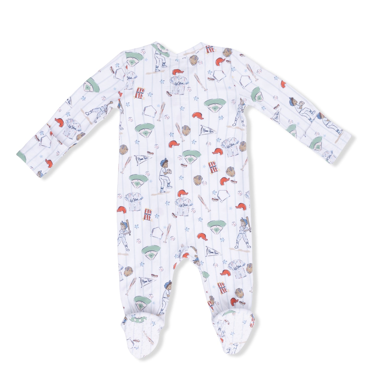 Home Run Baseball - 2 Way Zipper Footie & Swaddle-Angel Dear