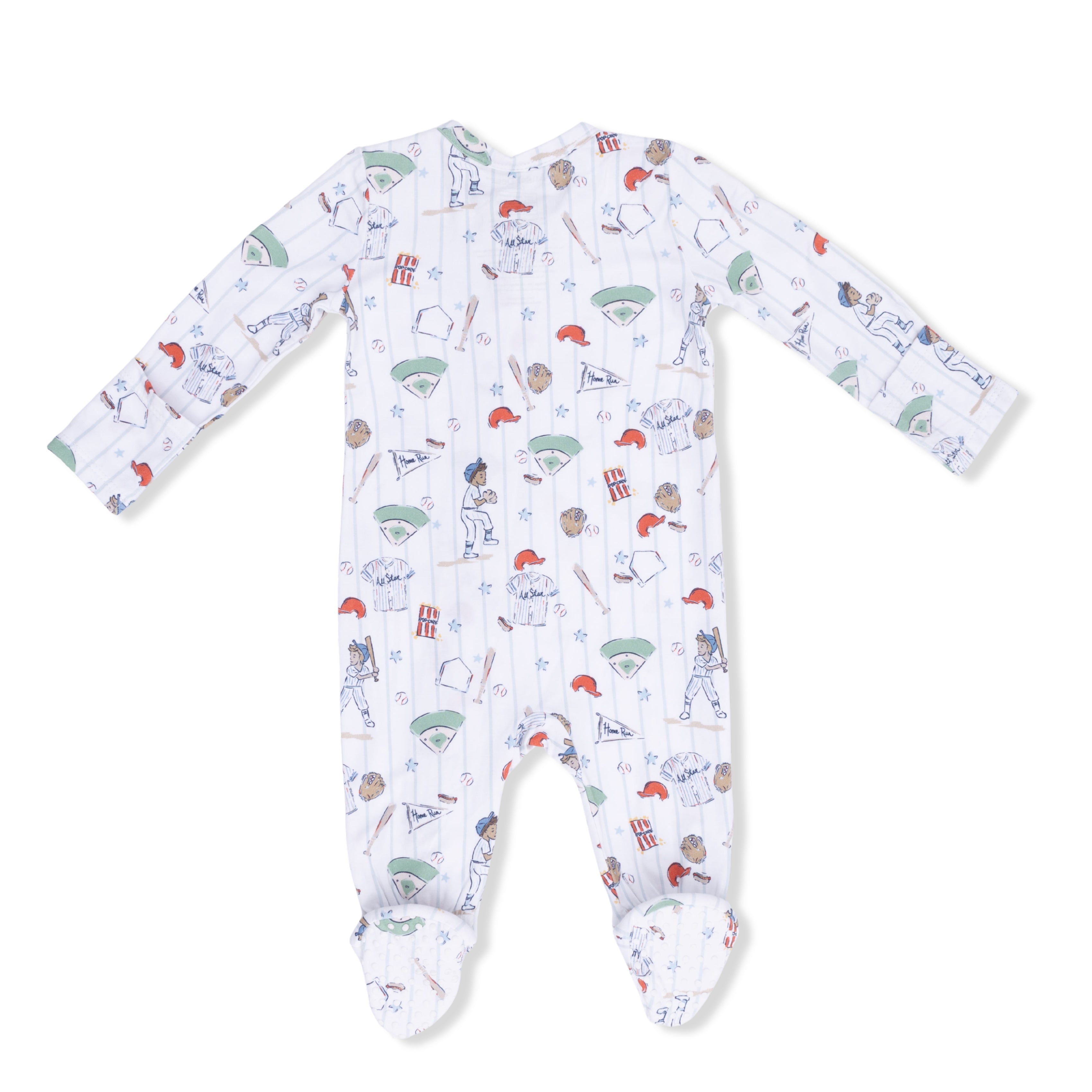 Home Run Baseball - 2 Way Zipper Footie & Swaddle-Angel Dear
