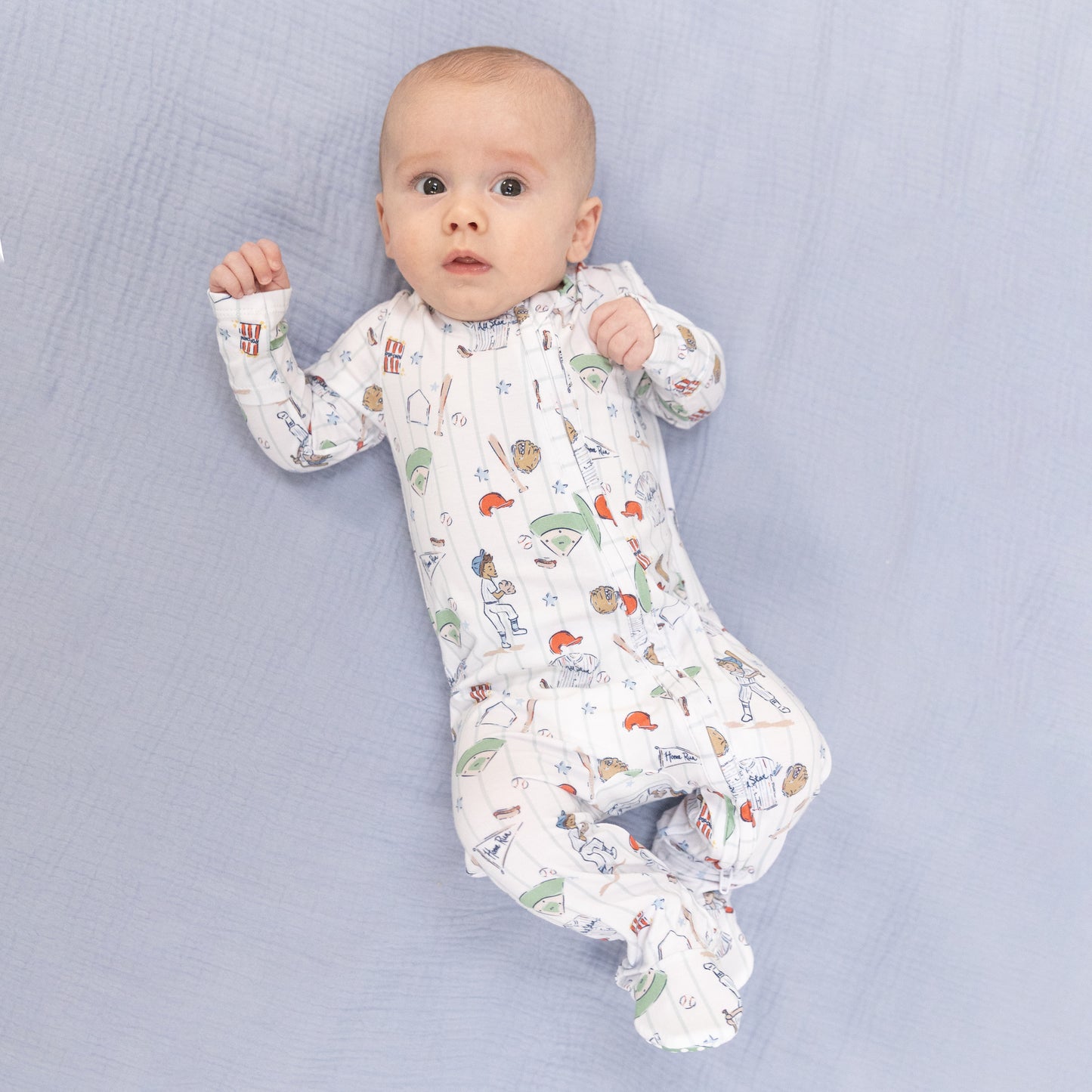 Home Run Baseball - 2 Way Zipper Footie-Angel Dear