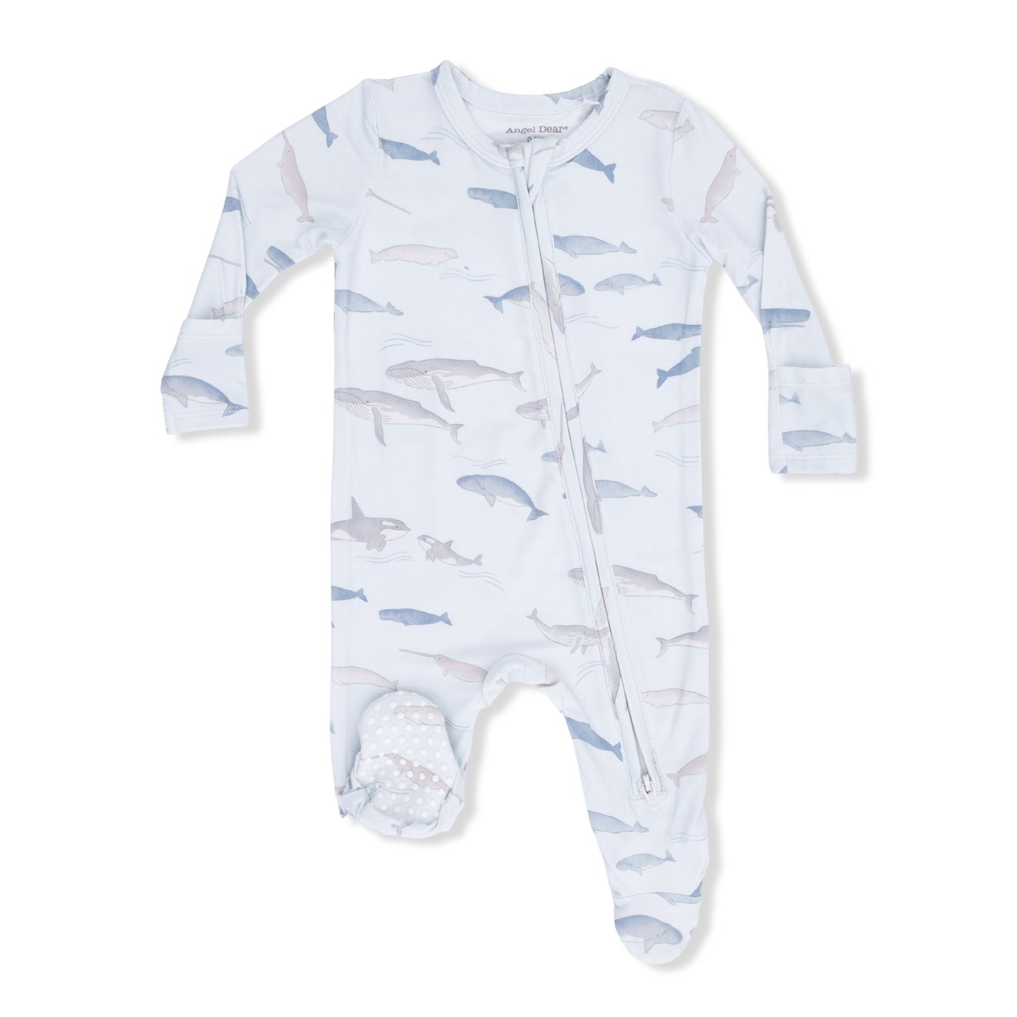 Little Whales - 2 Way Zipper Footie-Angel Dear