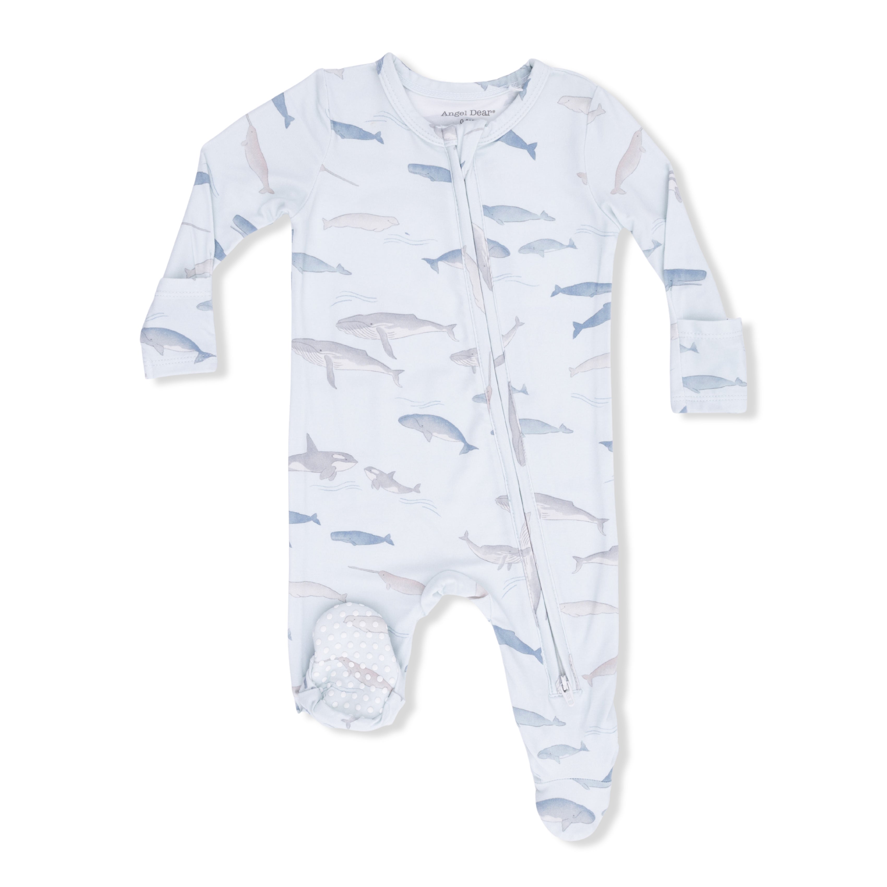 Little Whales - 2 Way Zipper Footie-Angel Dear