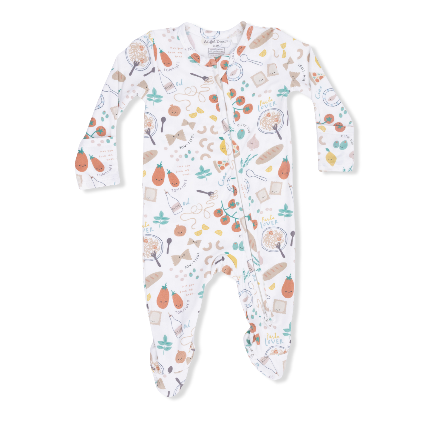 Pasta Lovers - 2 Way Zipper Footie-Angel Dear