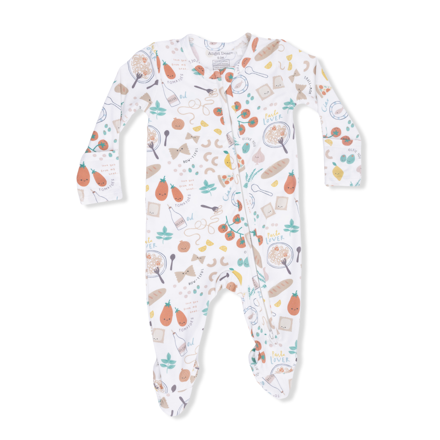 Pasta Lovers - 2 Way Zipper Footie-Angel Dear