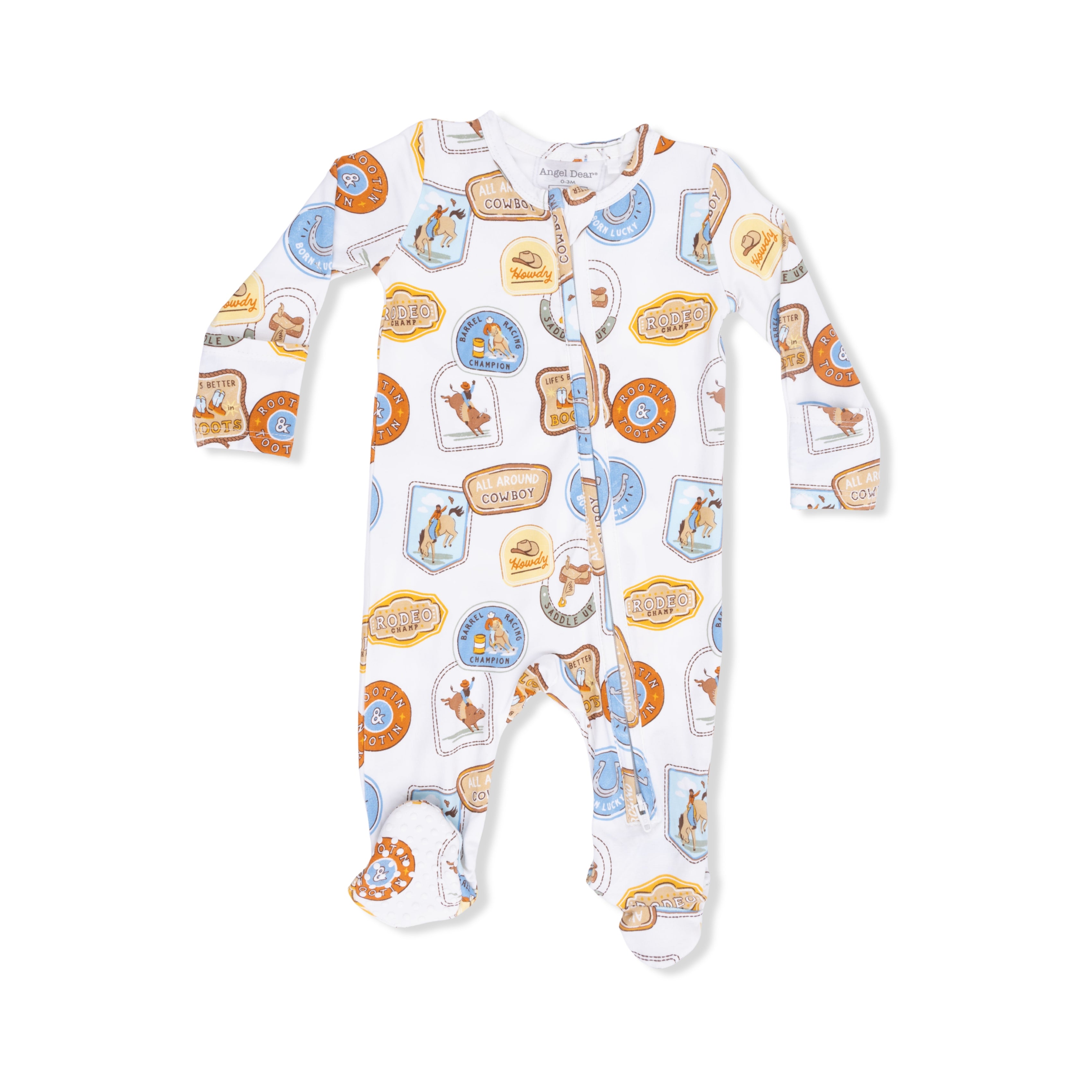 Rodeo Patches Uni - 2 Way Zipper Footie-Angel Dear