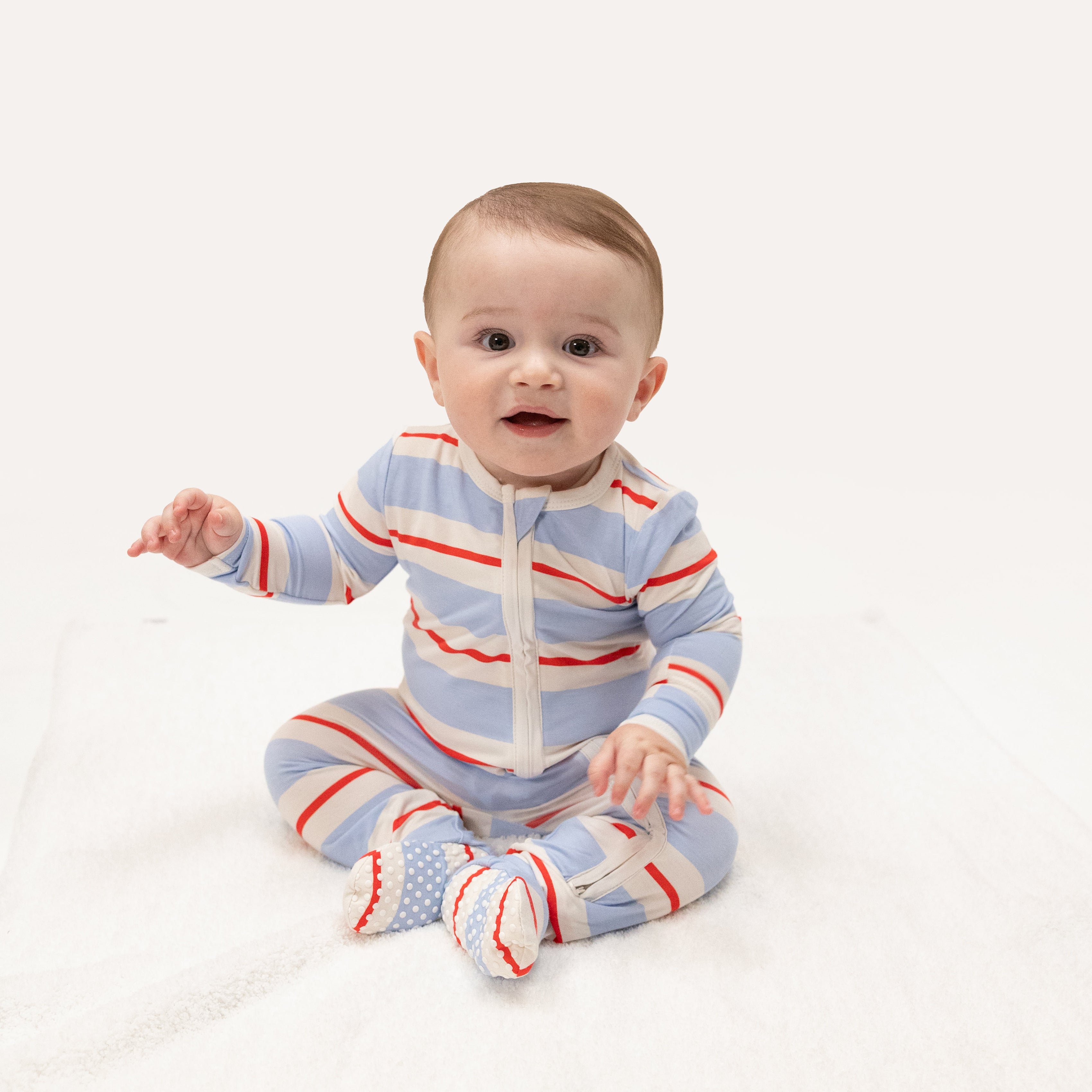 Preppy Rugby - 2 Way Zipper Footie