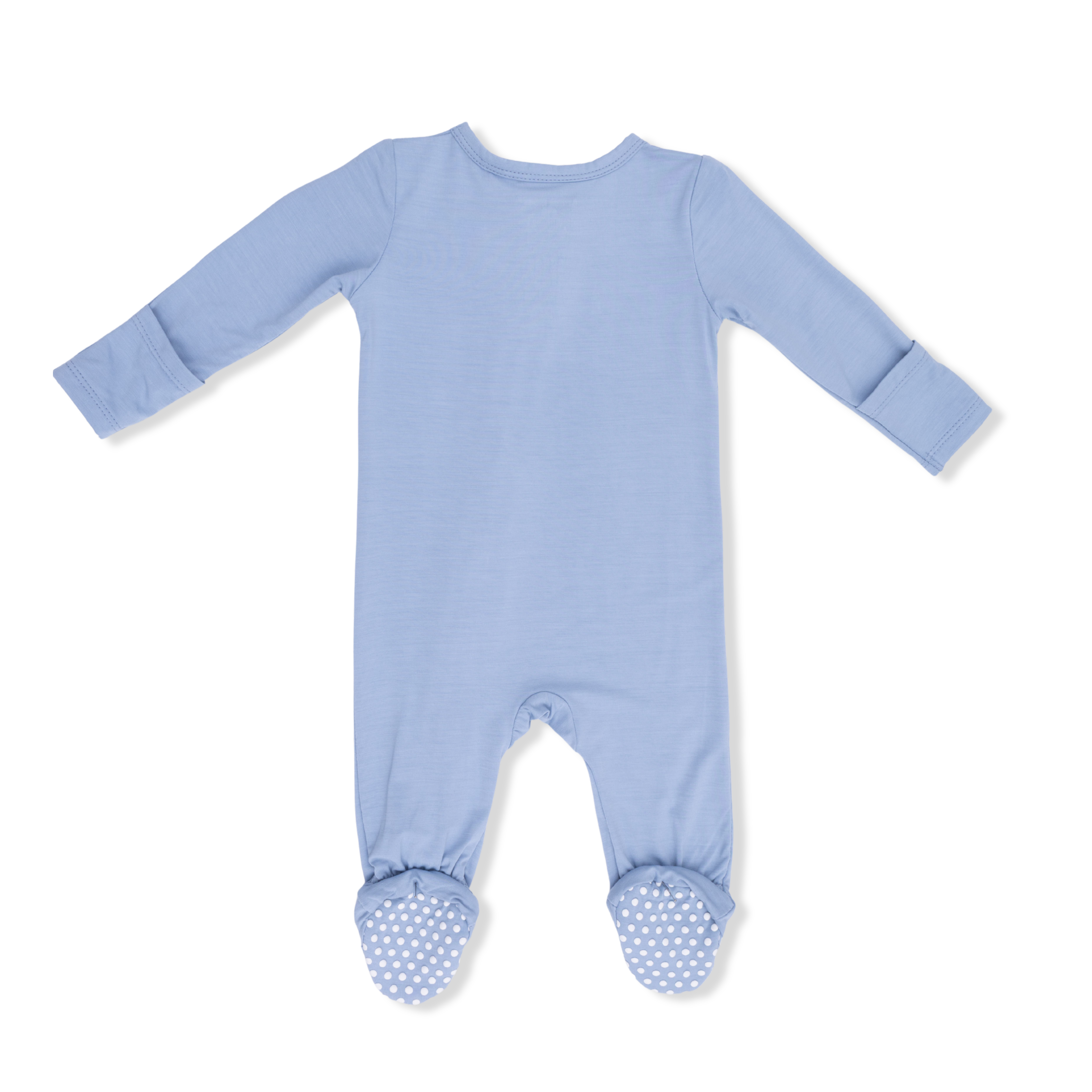 Solid Blue Fog - 2 Way Zipper Footie-Angel Dear