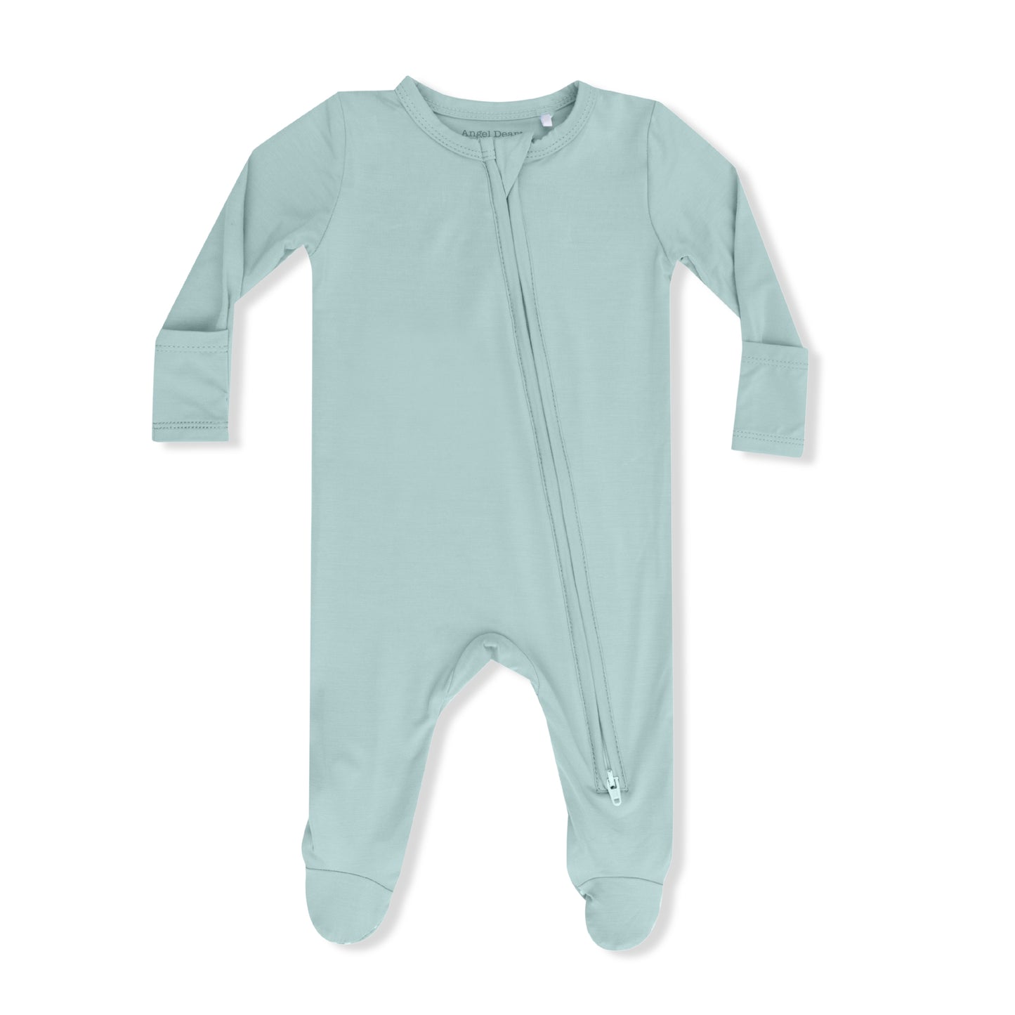 Solid Misty Blue - 2 Way Zipper Footie-Angel Dear