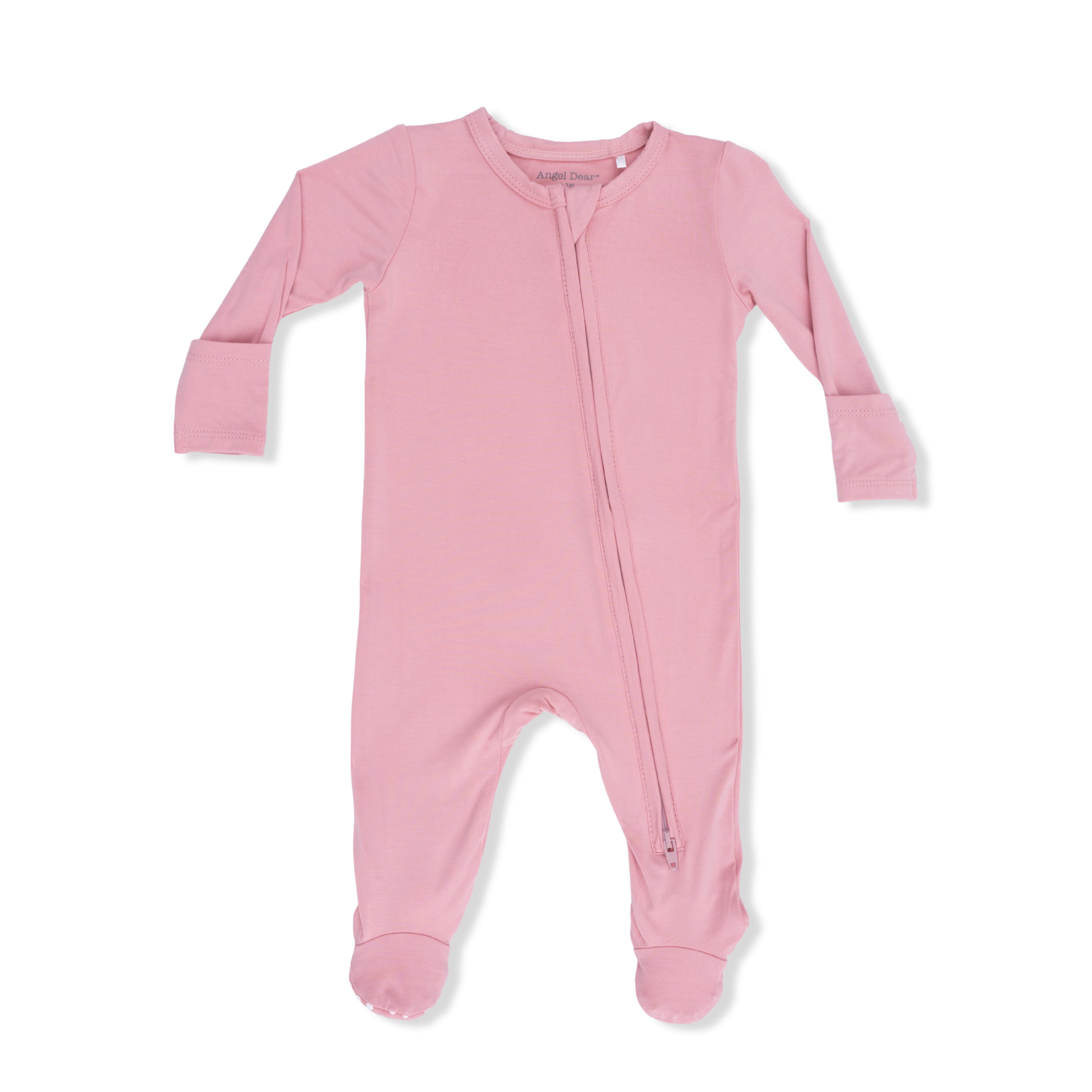 Solid Rose Elegance - 2 Way Zipper Footie-Angel Dear