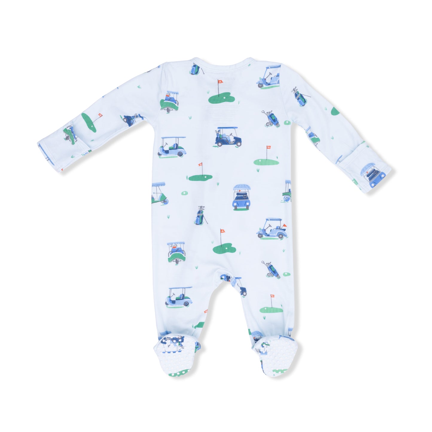 Vintage Golf Carts Blue - 2 Way Zipper Footie-Angel Dear