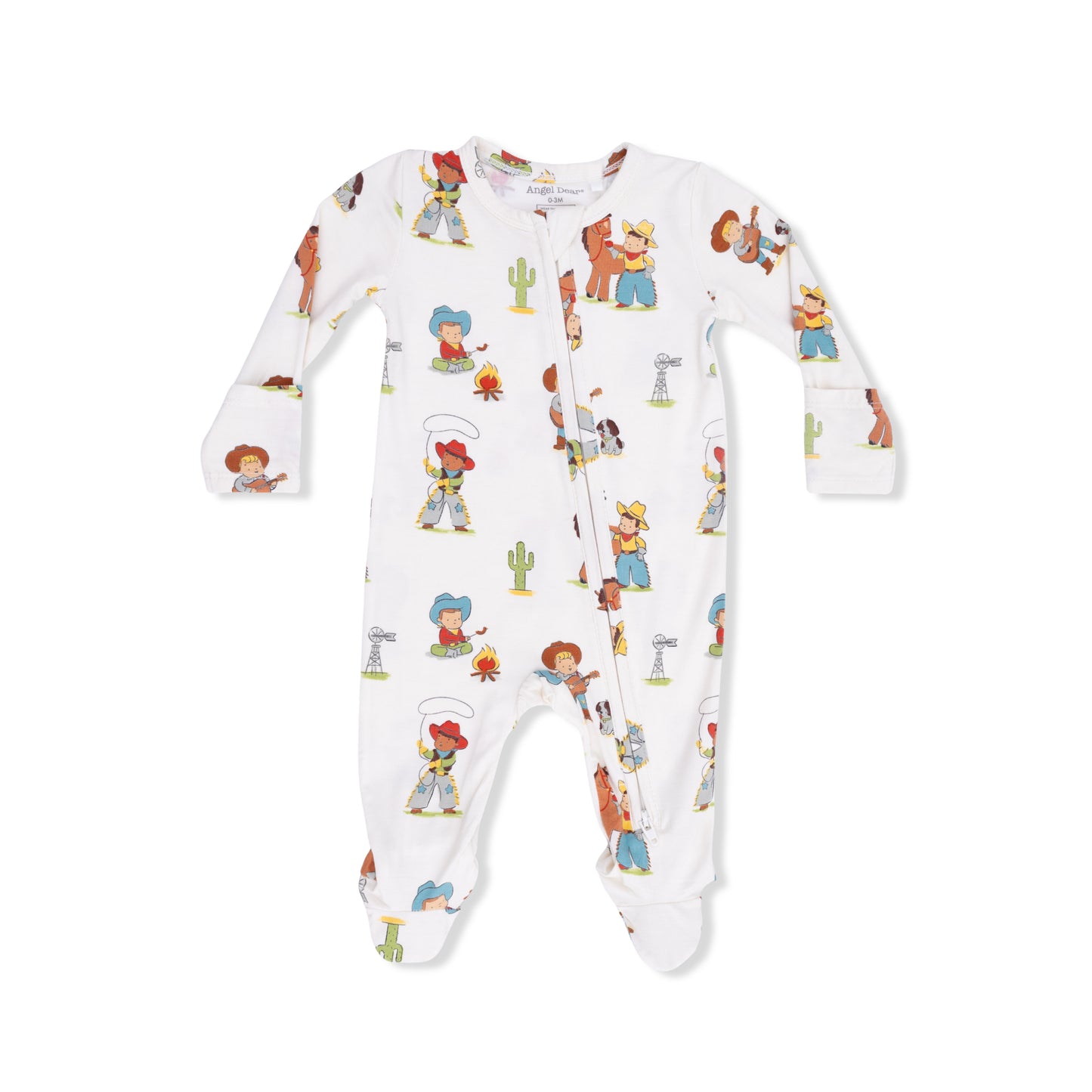 Vintage Cowboys - 2 Way Zipper Footie-Angel Dear