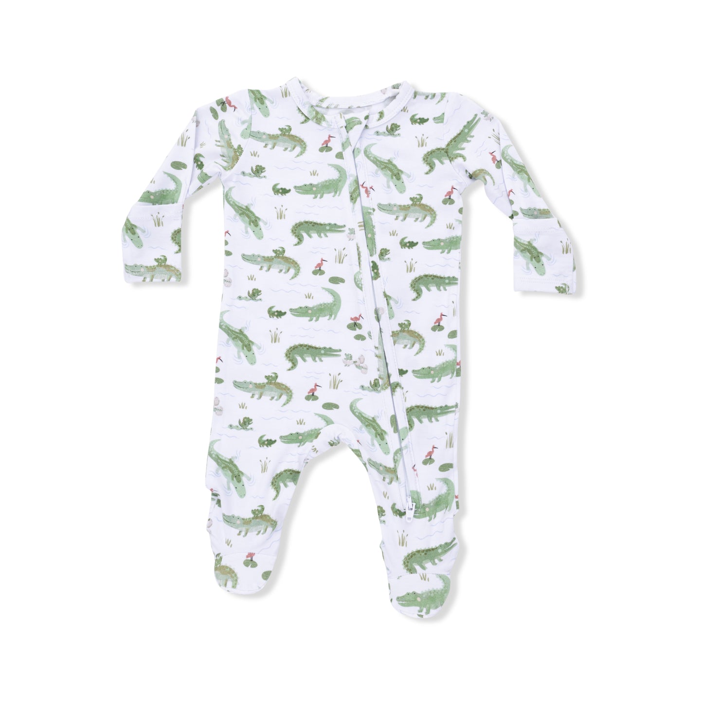 Crayon Alligators - 2 Way Zipper Footie-Angel Dear