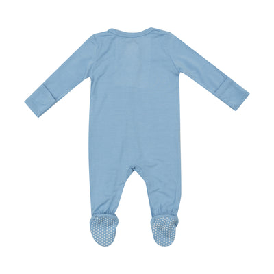 2 Way Zipper Footie - Basics - Solid Glacier Lake-Angel Dear