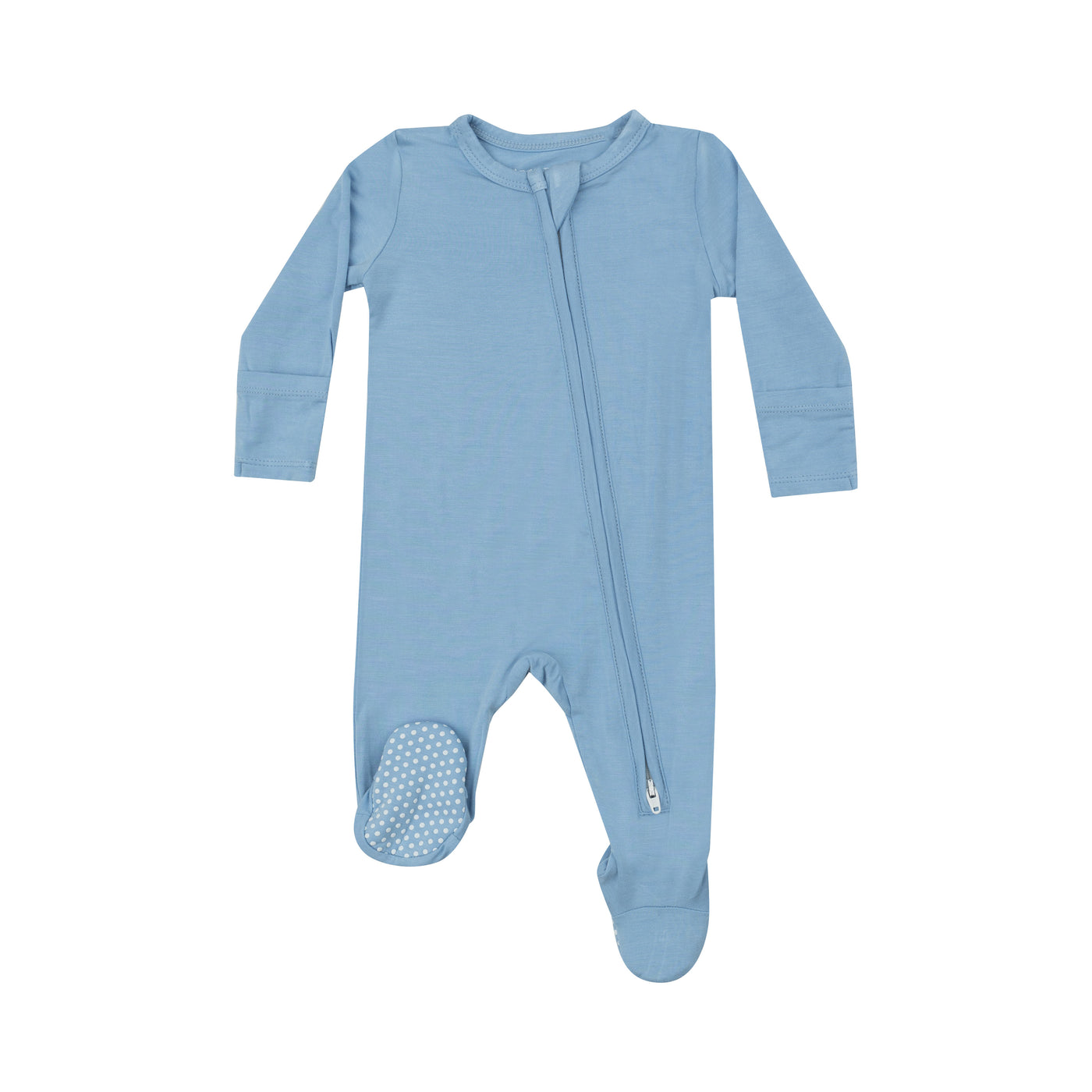 2 Way Zipper Footie - Basics - Solid Glacier Lake-Angel Dear