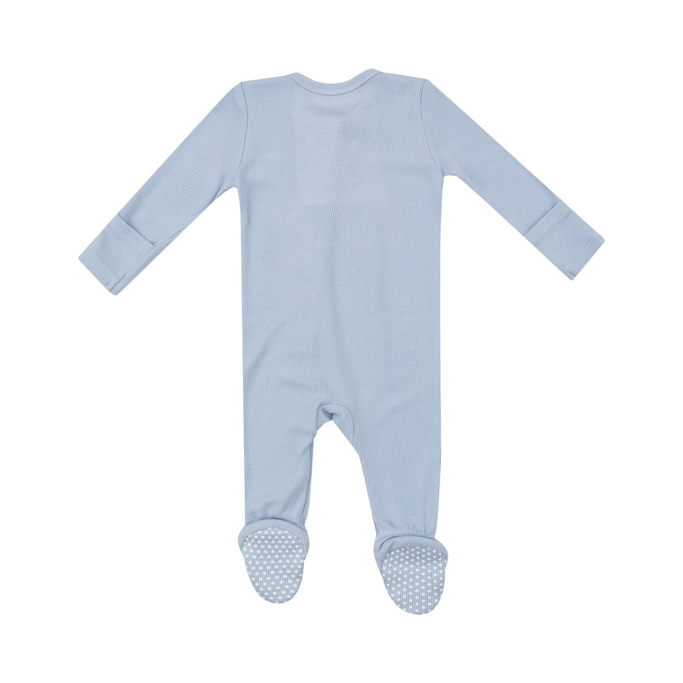 2 Way Zipper Footie - Solid Subdued Blue-Angel Dear