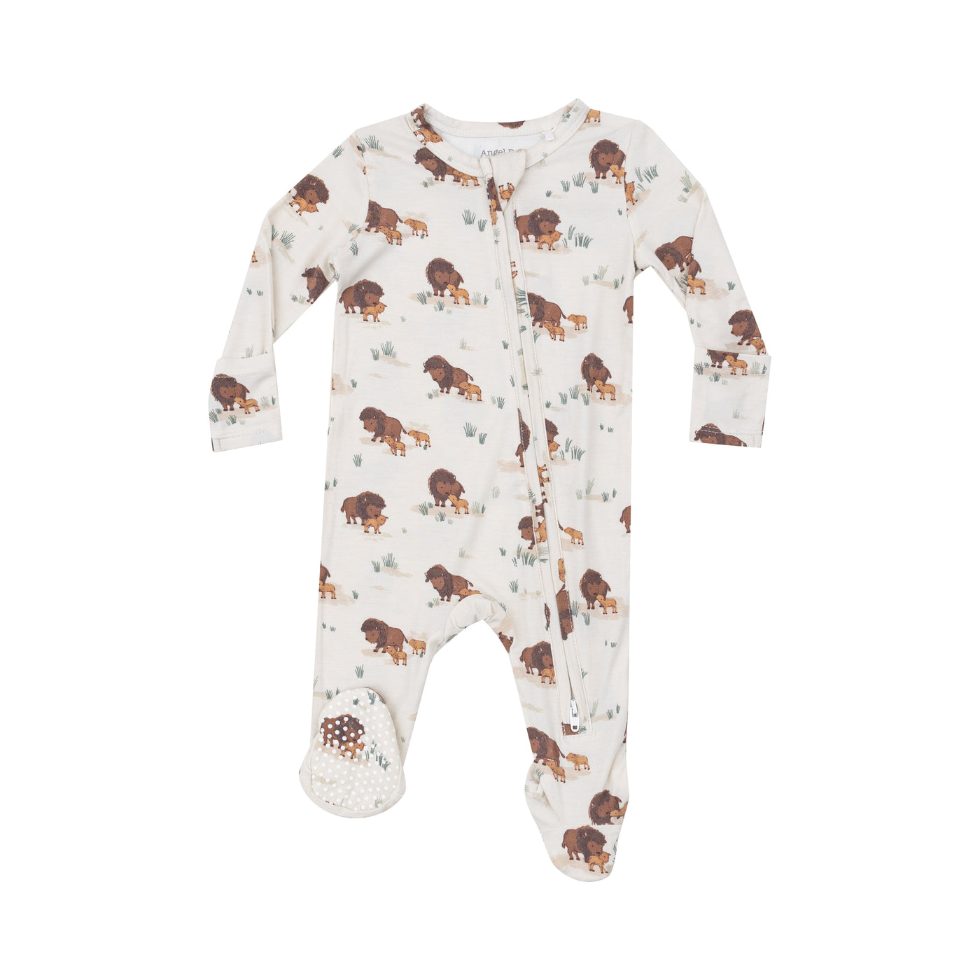 2 Way Zipper Footie - Bison Families-Angel Dear