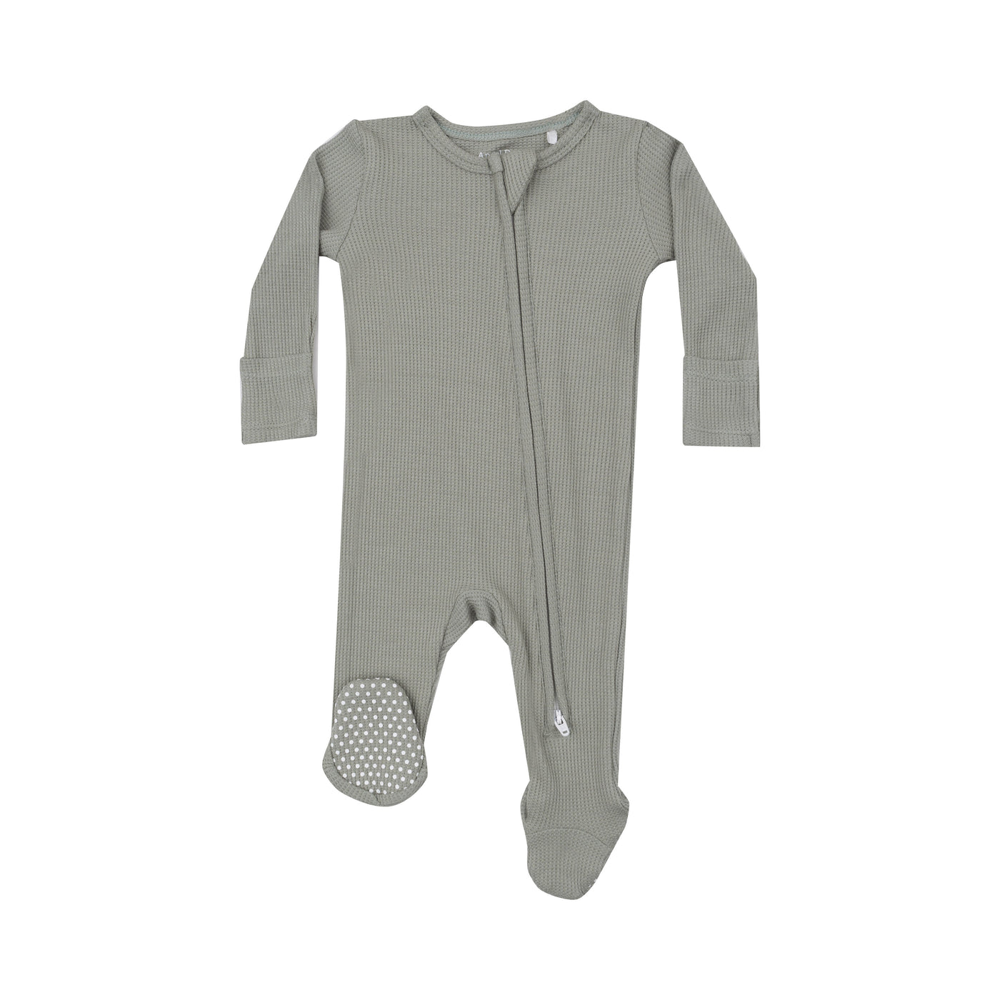 2 Way Zipper Footie - Basic - Solid Dried Sage