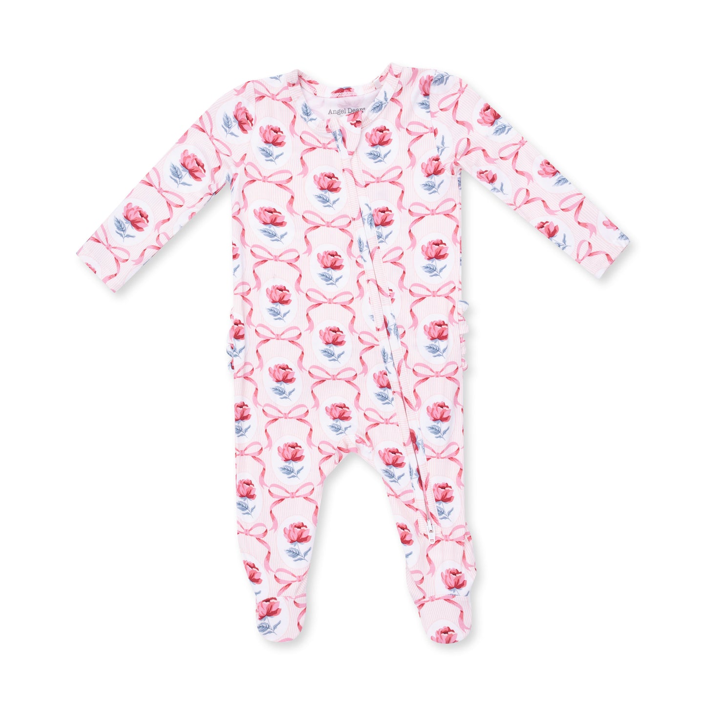 Leslie Rose - 2 Way Ruffle Back Zipper Footie