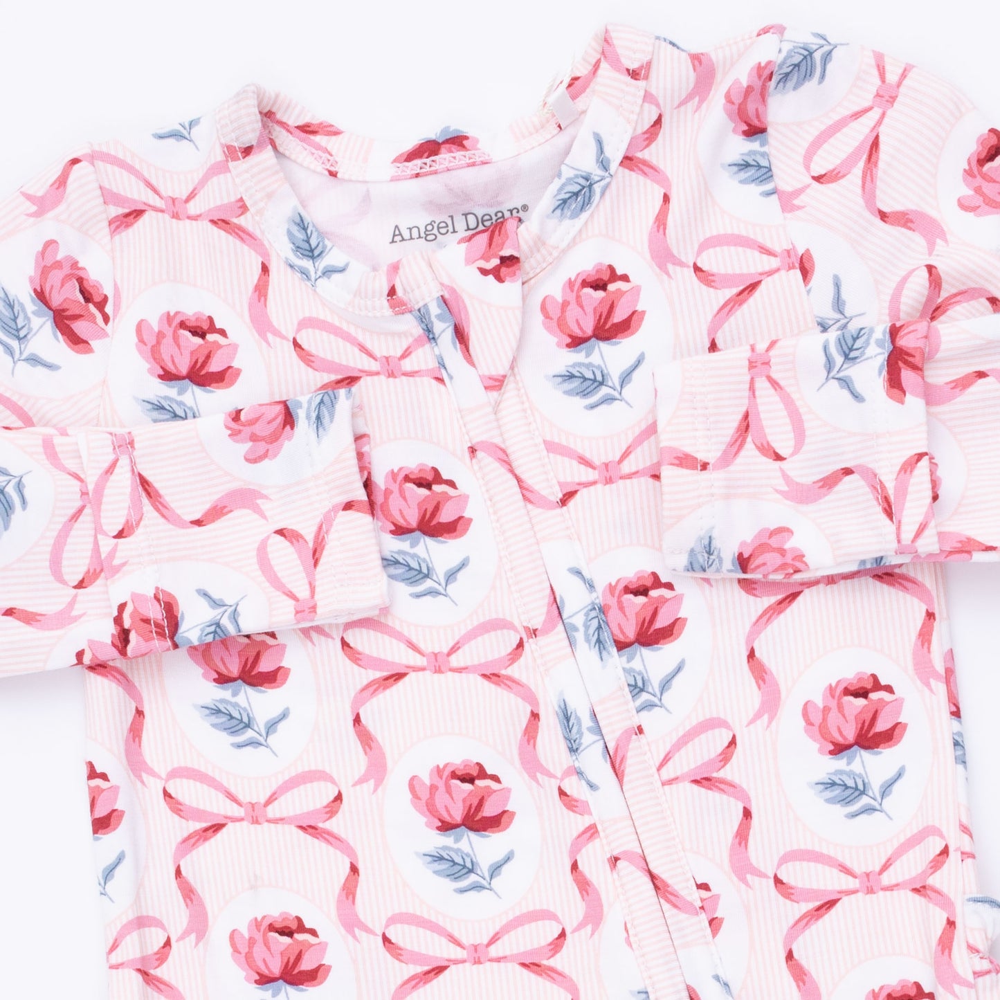 Leslie Rose - 2 Way Ruffle Back Zipper Footie