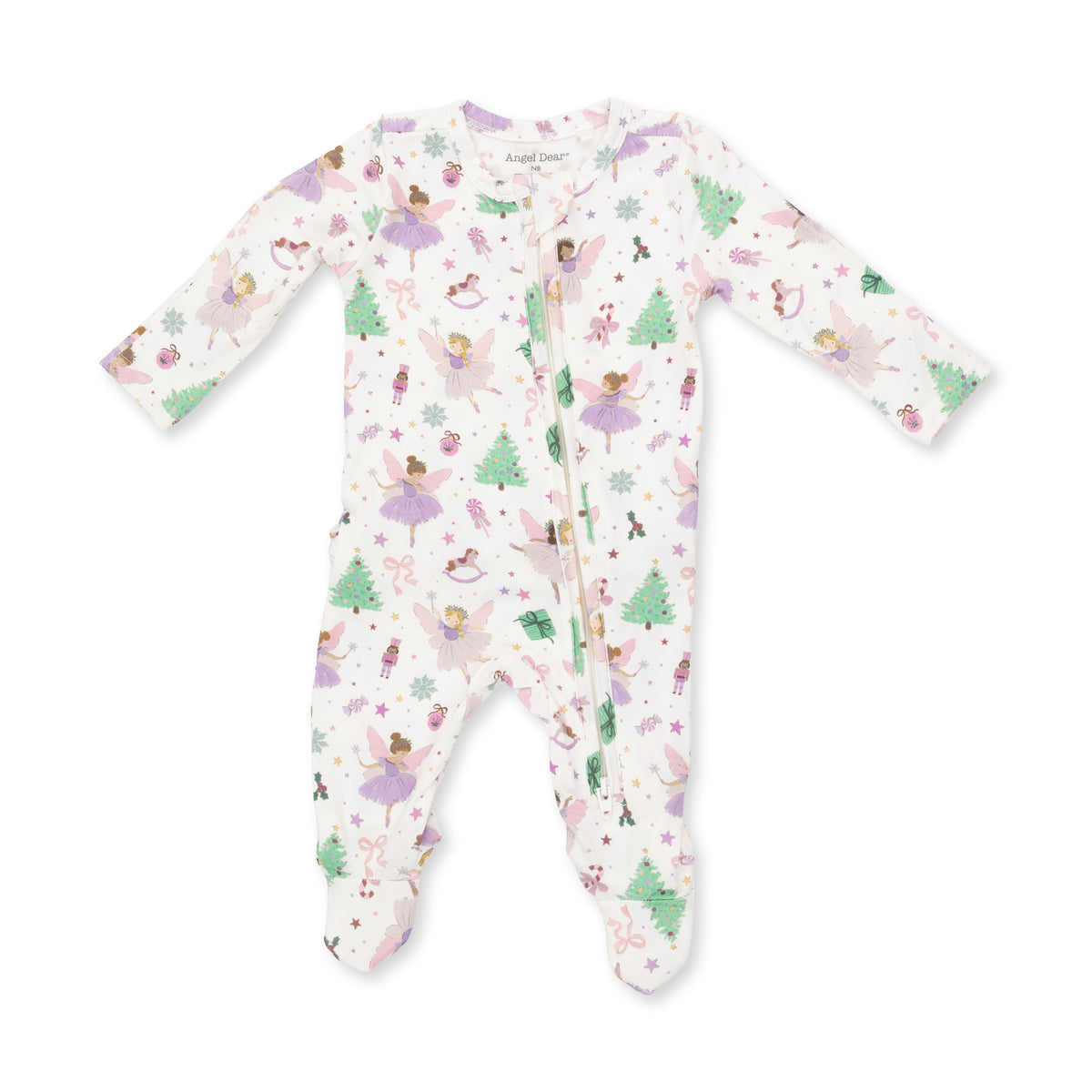 Sugar Plum Fairies - 2 Way Ruffle Back Zipper Footie