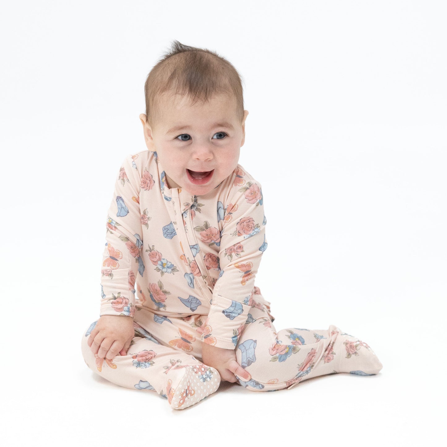 Country Girl Boots - 2 Way Ruffle Back Zipper Footie-Angel Dear