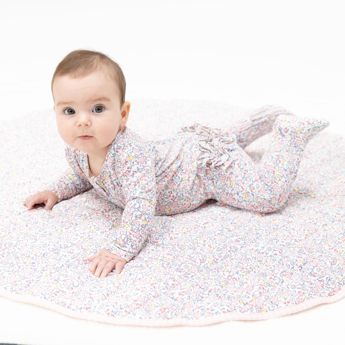 Elizabeth's Garden - 2 Way Ruffle Back Zipper Footie-Angel Dear