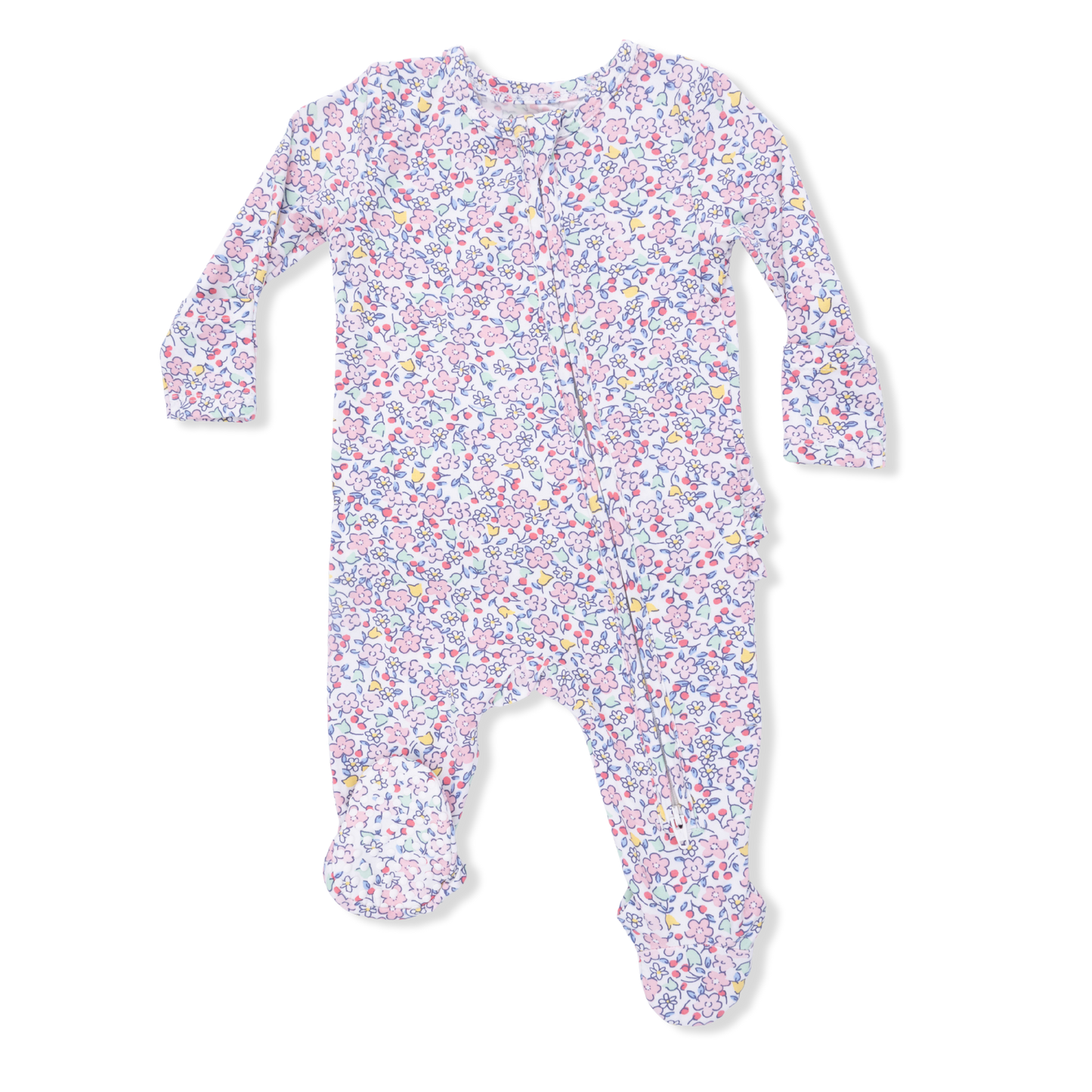 Elizabeth's Garden - 2 Way Ruffle Back Zipper Footie-Angel Dear