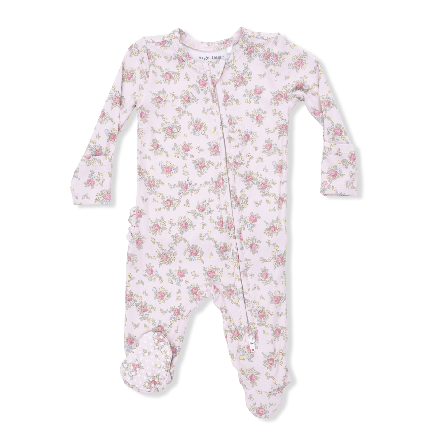 Edith's Rose Garden - 2 Way Ruffle Back Zipper Footie-Angel Dear