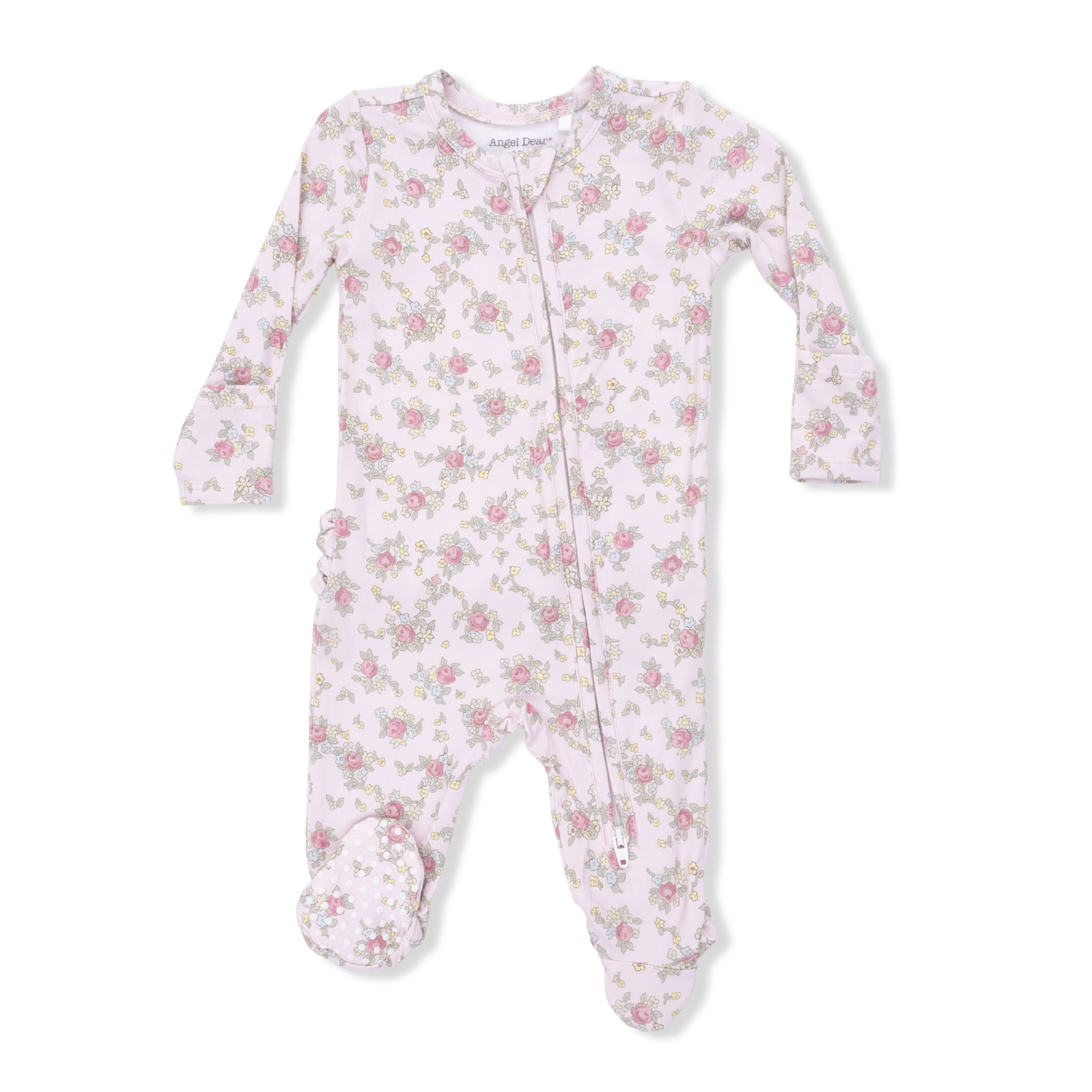 Edith's Rose Garden - 2 Way Ruffle Back Zipper Footie-Angel Dear