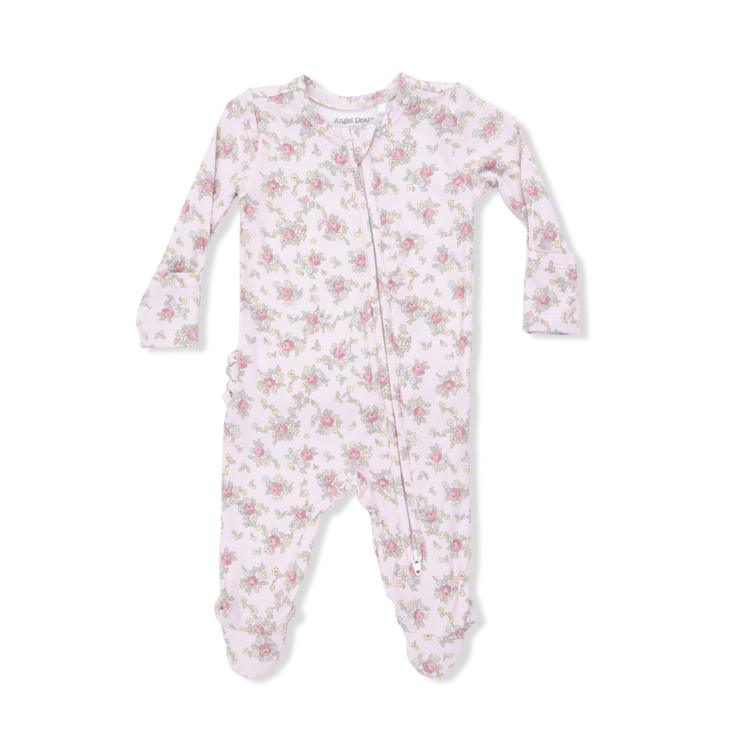 Edith's Rose Garden - 2 Way Ruffle Back Zipper Footie-Angel Dear