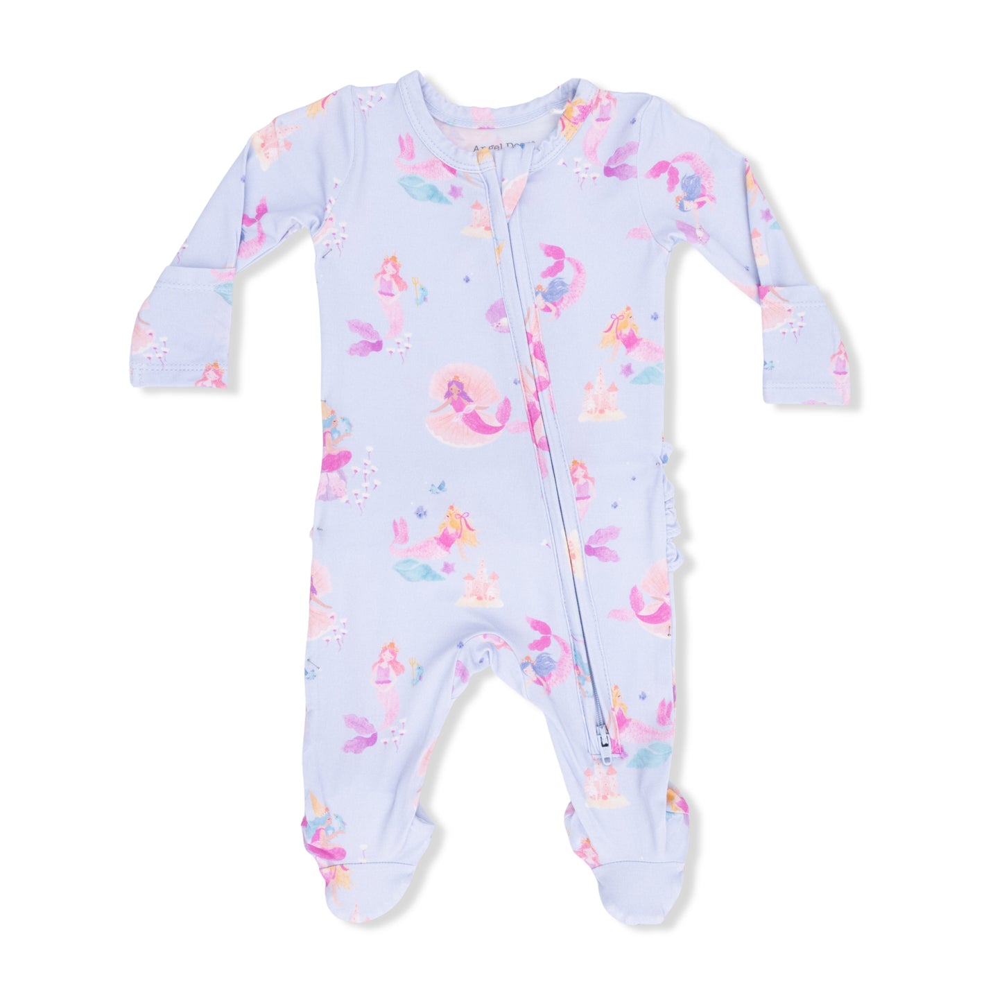 Mermaid Princesses - 2 Way Ruffle Back Zipper Footie-Angel Dear