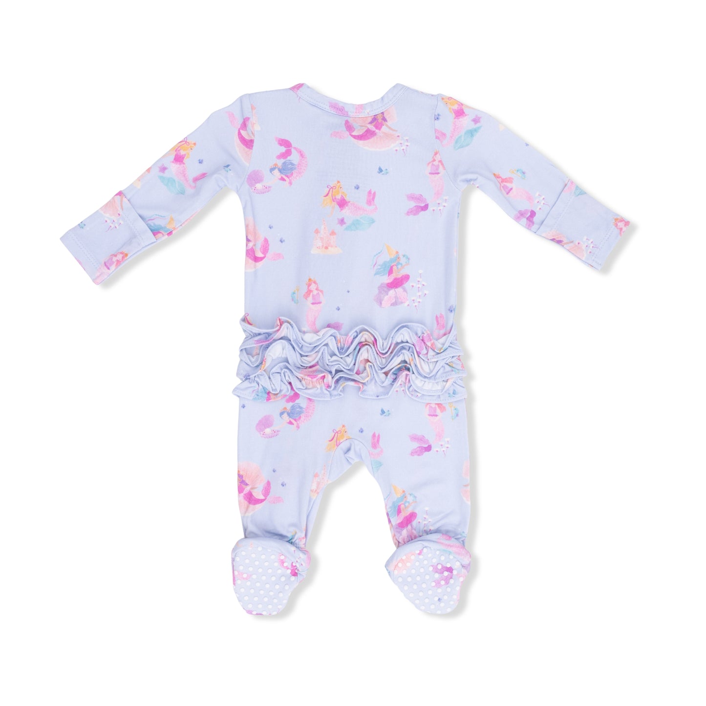 Mermaid Princesses - 2 Way Ruffle Back Zipper Footie-Angel Dear
