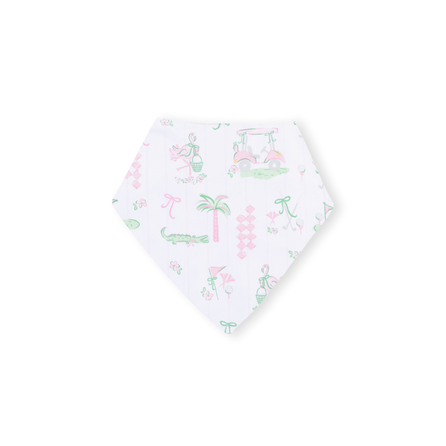 Pretty Golf - 2 Way Ruffle Back Zipper Footie & Bandana Bib Set-Angel Dear