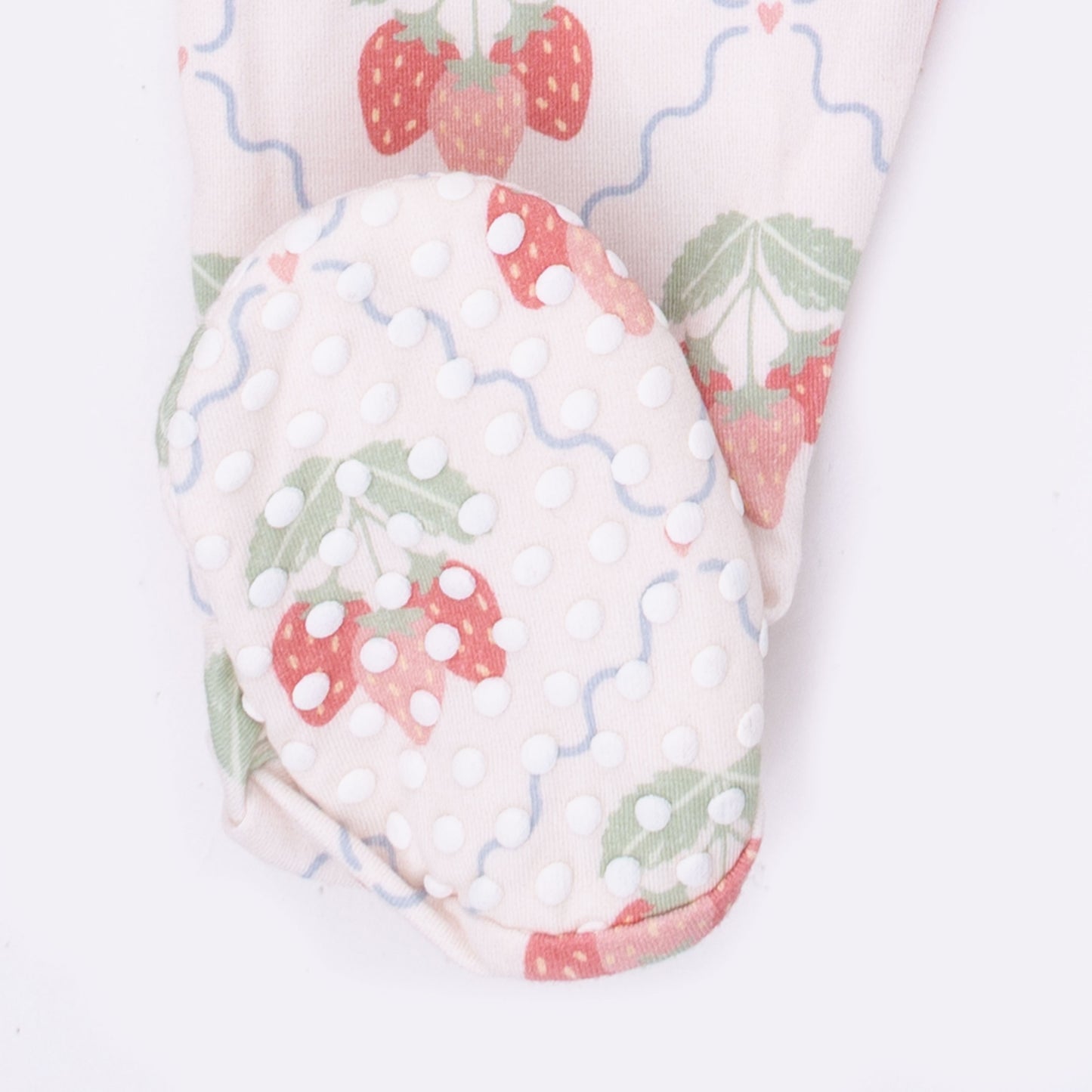 Sweet Strawberries - 2 Way Ruffle Back Zipper Footie