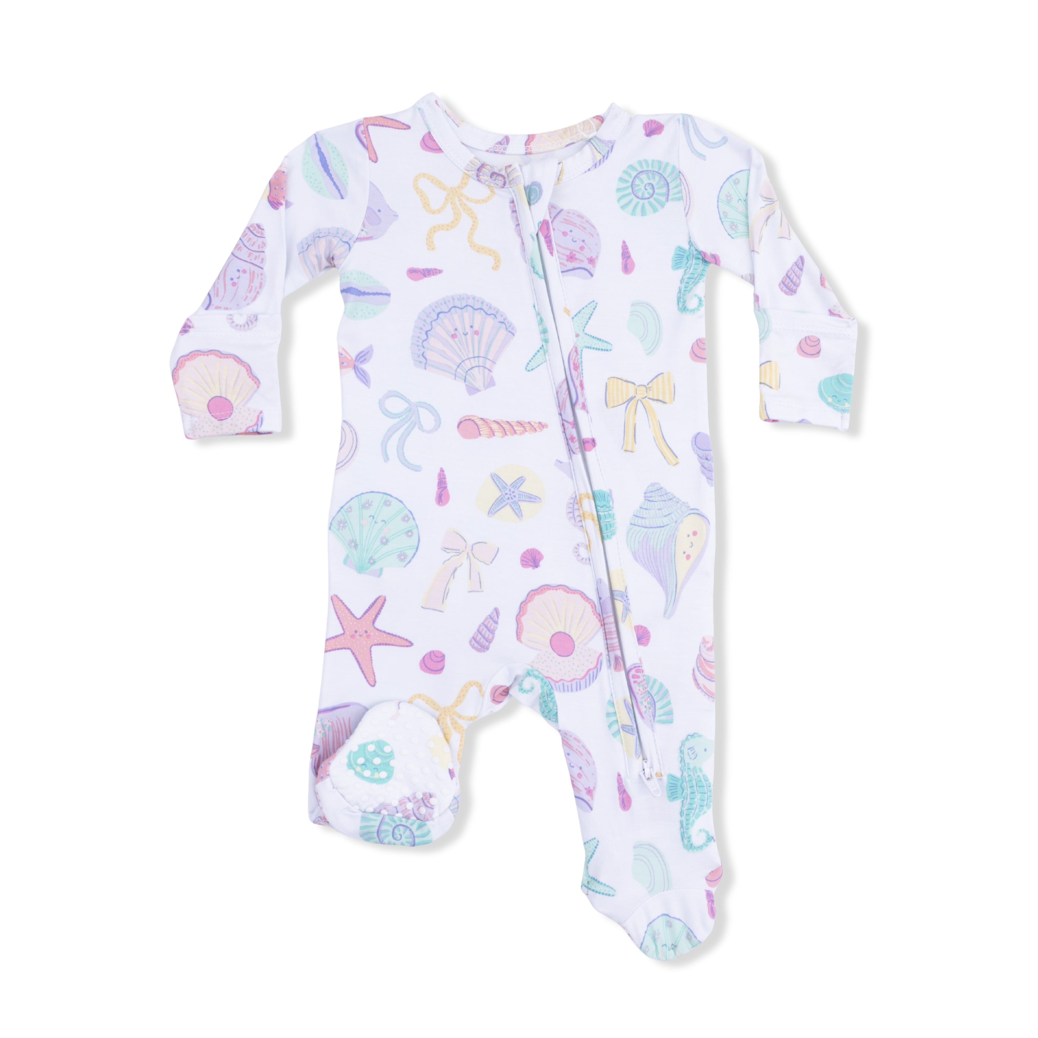 Beach Days - 2 Way Ruffle Back Zipper Footie-Angel Dear