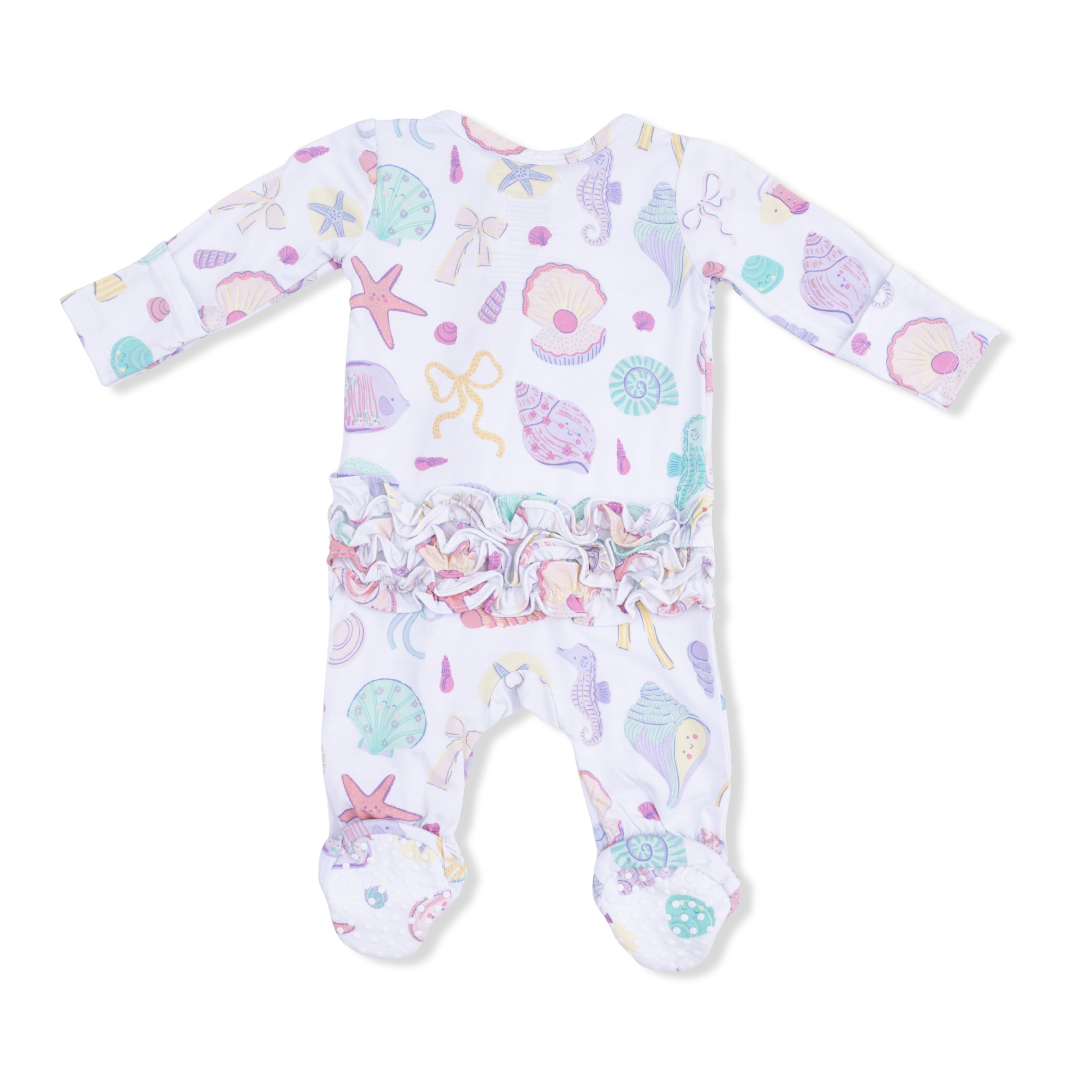 Beach Days - 2 Way Ruffle Back Zipper Footie-Angel Dear