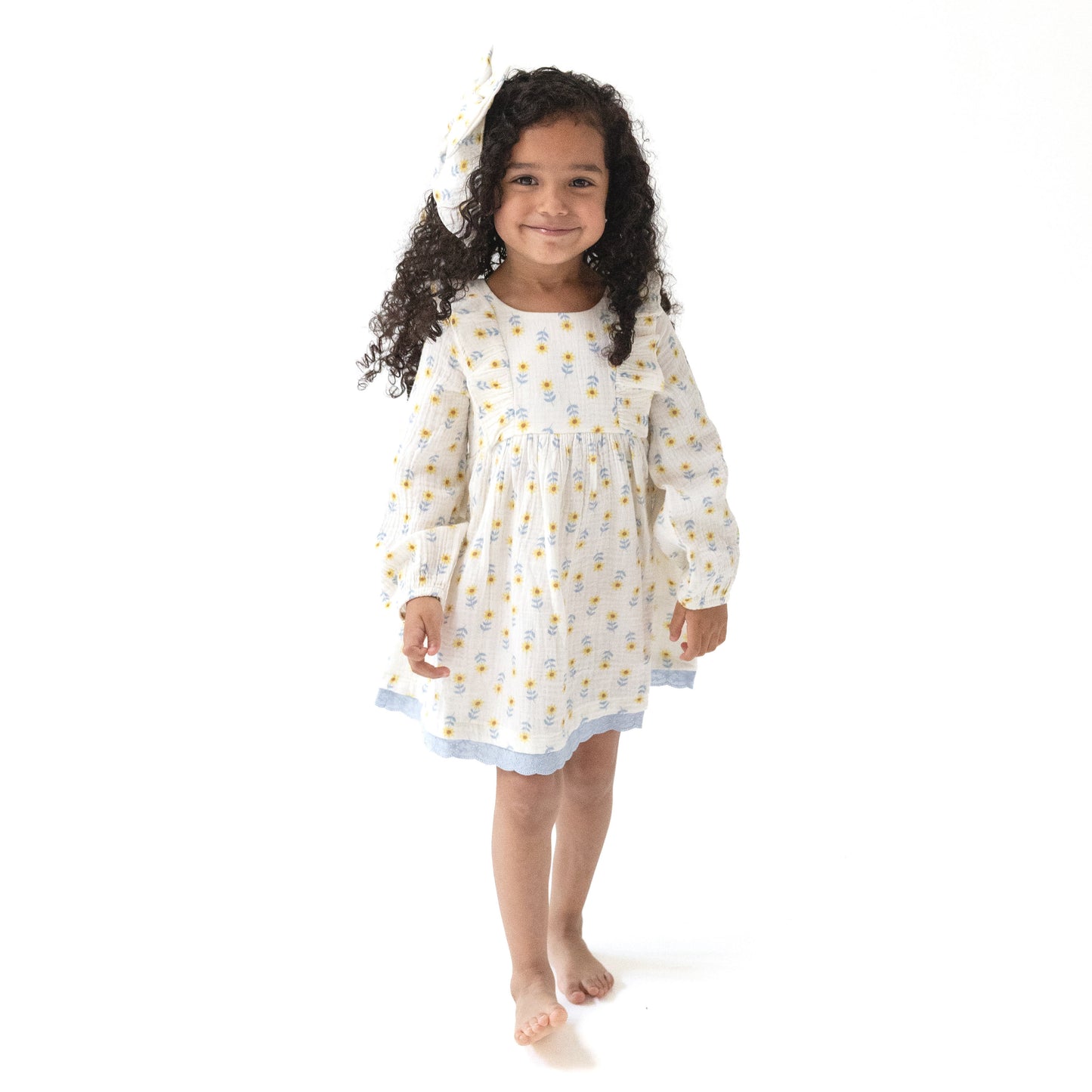 Dress with Legging Set in our  Western Sunflower print from Angel Dear
