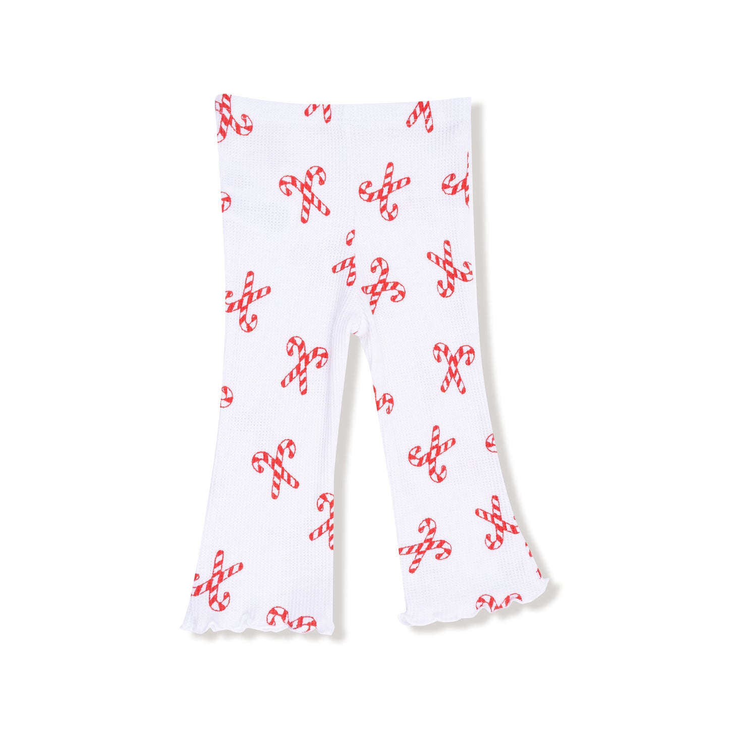 Puffy Long Sleeve Oversized Sweatshirt + Flared Pant in our  Candy Canes print from Angel Dear