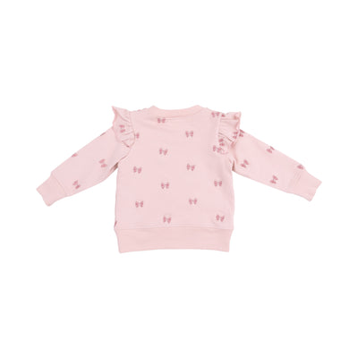 Ruffle Sweatshirt and Jogger - Bows French Terry