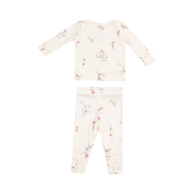 Rib Lounge Wear Set - Wispy Floral