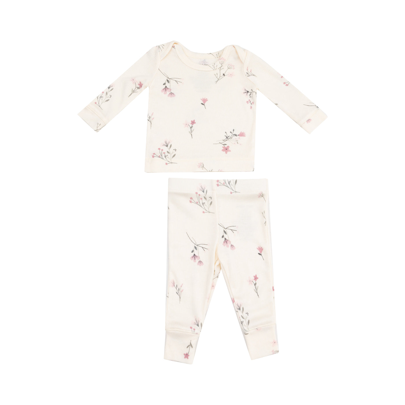 Rib Lounge Wear Set - Wispy Floral