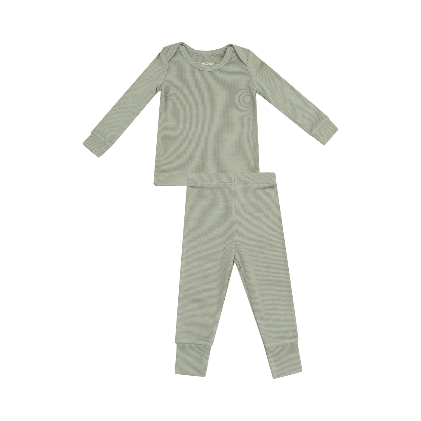 Rib Lounge Wear Set - Solid Desert Sage-Angel Dear