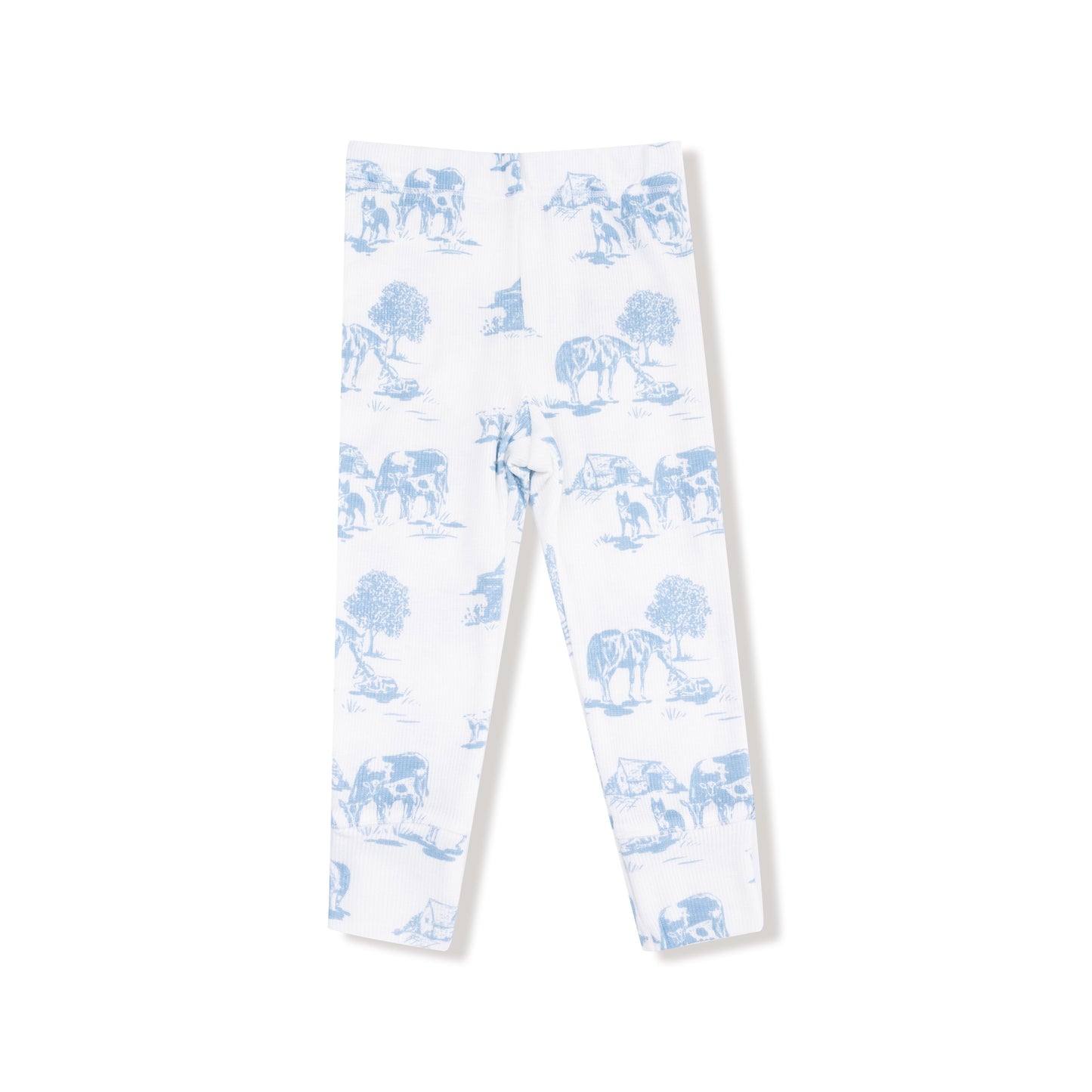 Loungewear Set in our  Farm Toile - Blue print from Angel Dear