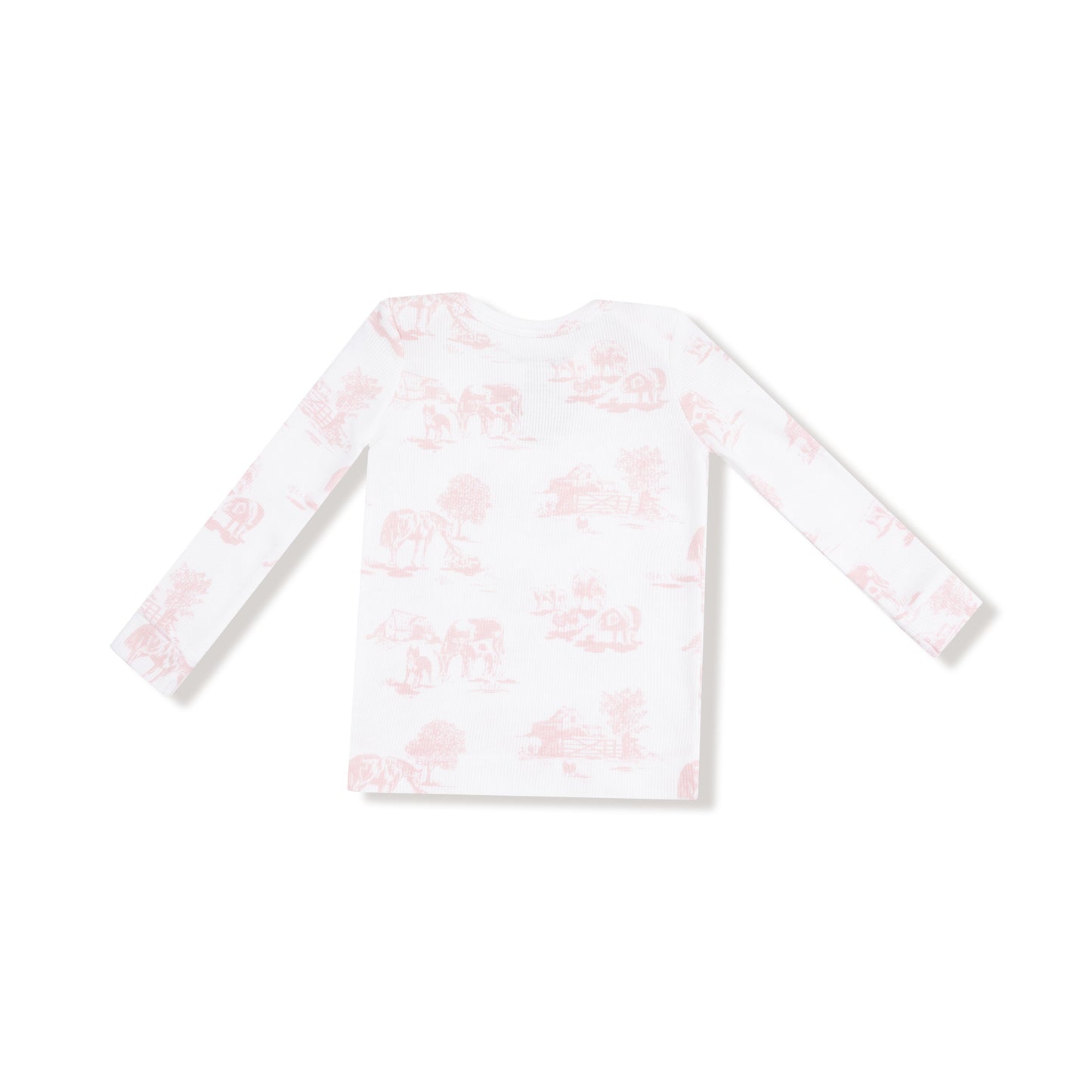 Loungewear Set in our  Farm Toile - Pink print from Angel Dear
