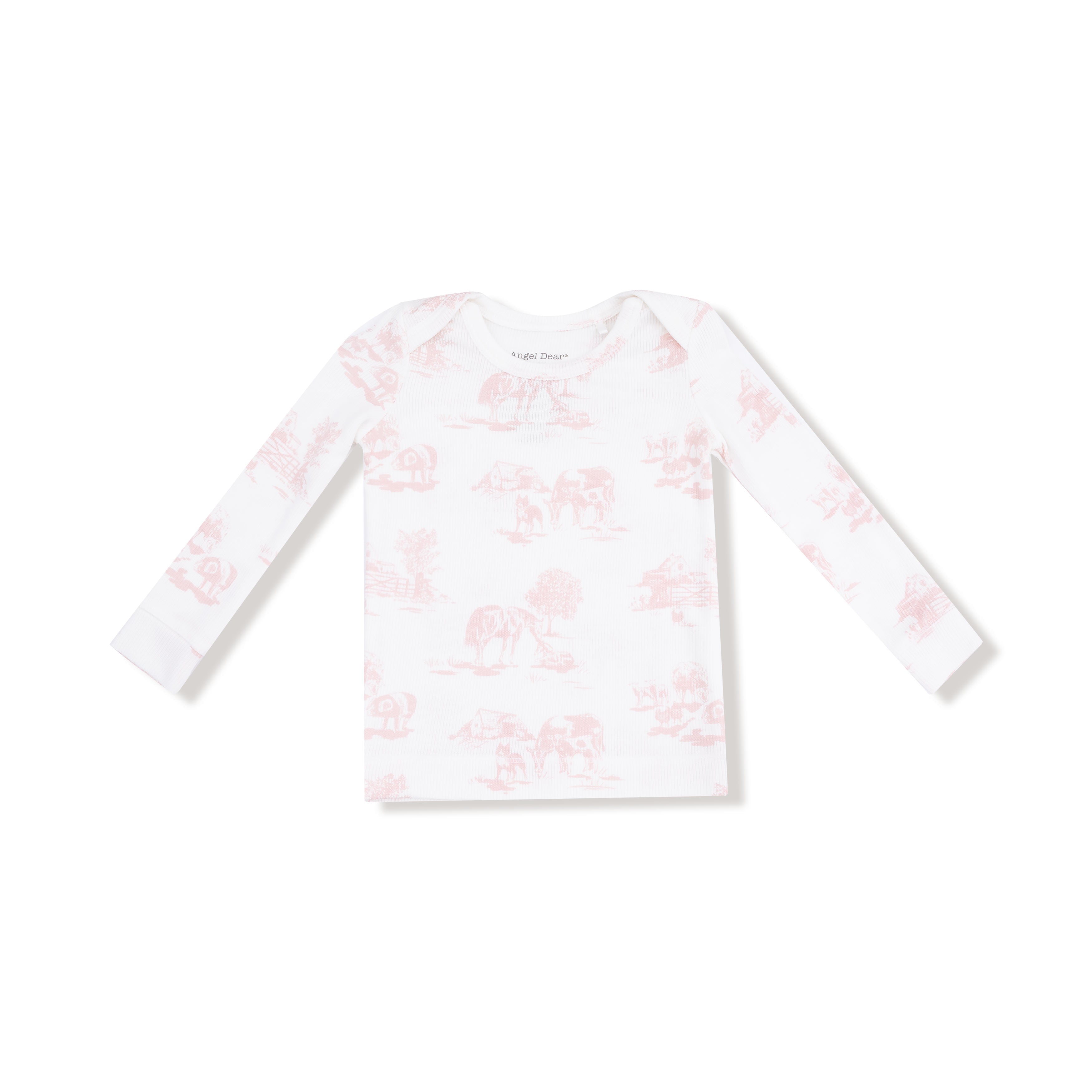 Loungewear Set in our  Farm Toile - Pink print from Angel Dear