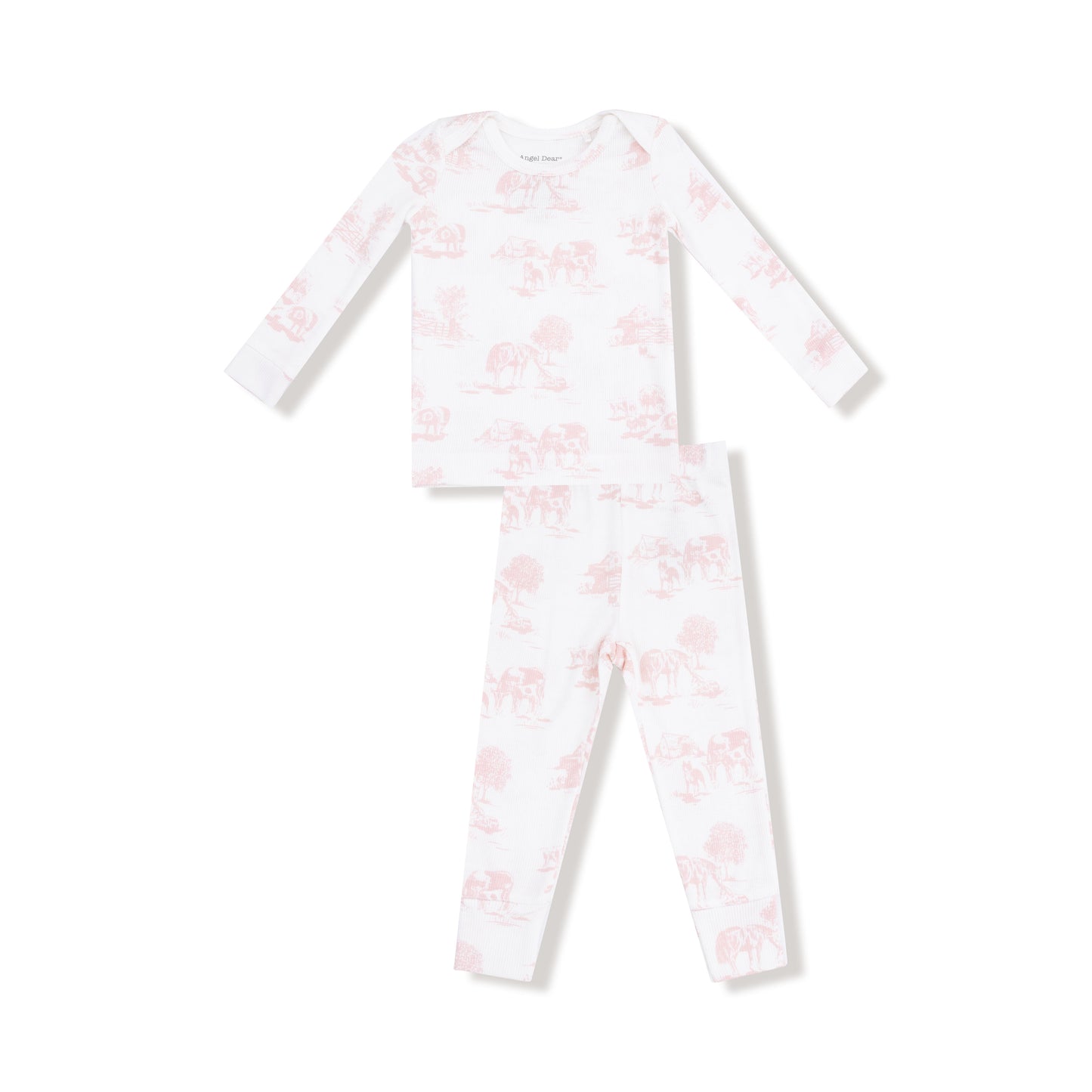 Loungewear Set in our  Farm Toile - Pink print from Angel Dear