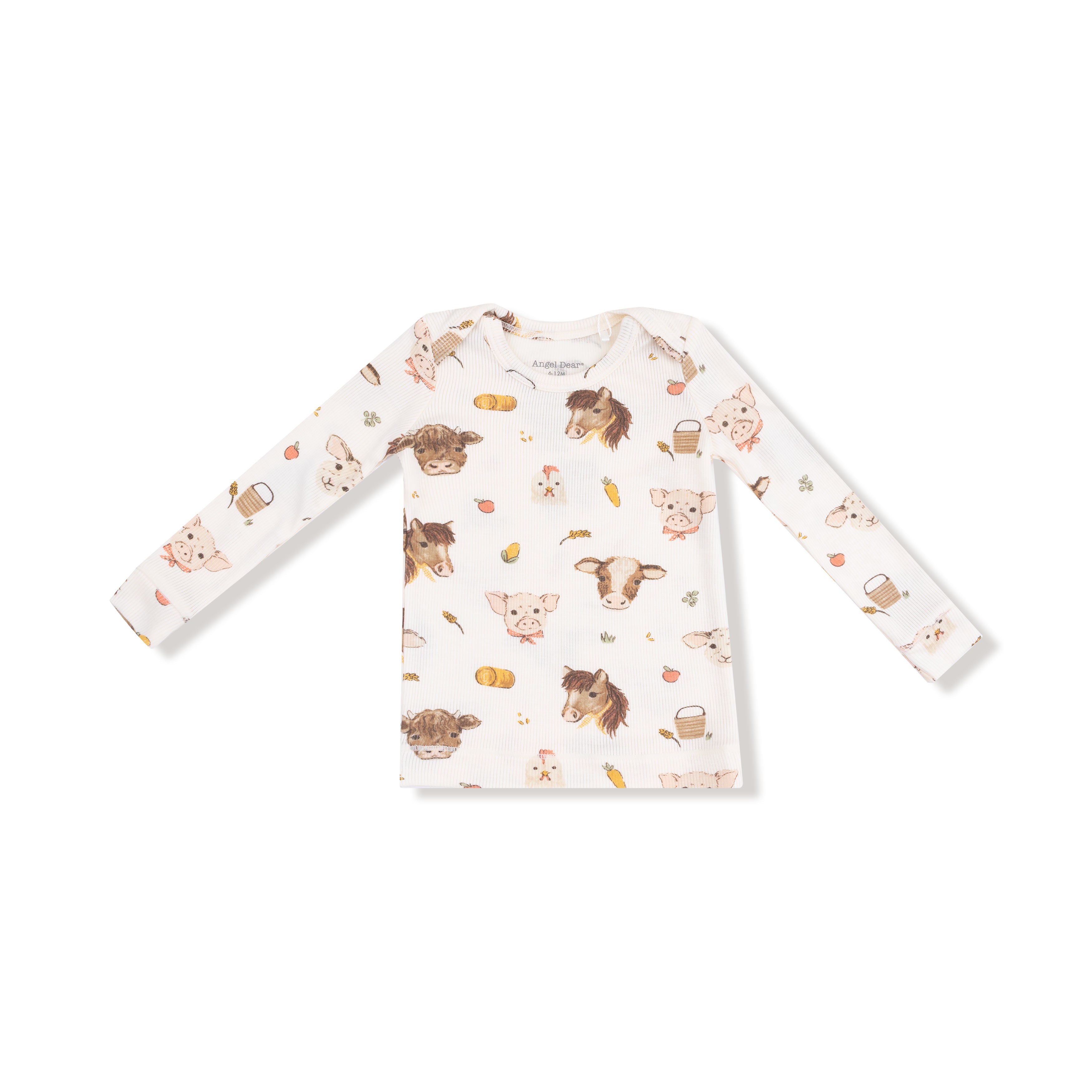 Loungewear Set in our  Vintage Baby Farm Animals print from Angel Dear