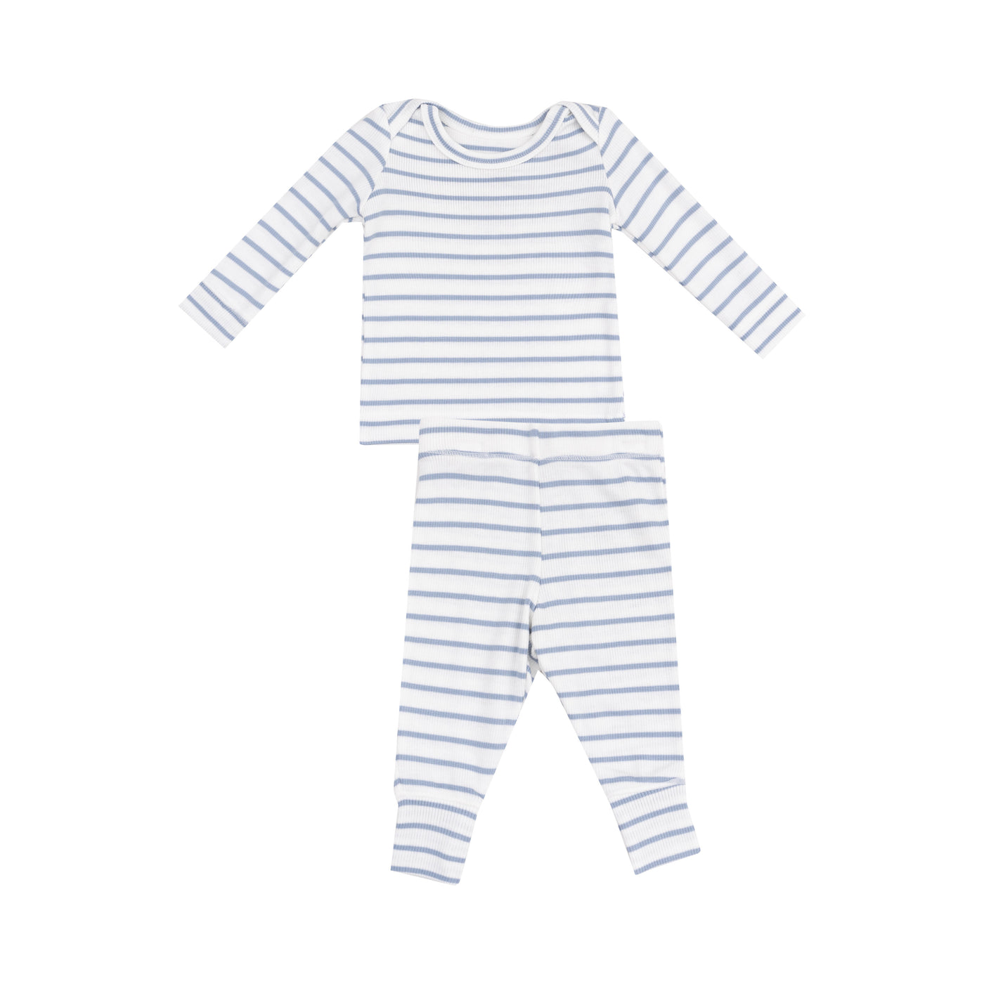 Lounge Wear Set - French Stripe Dusty Blue